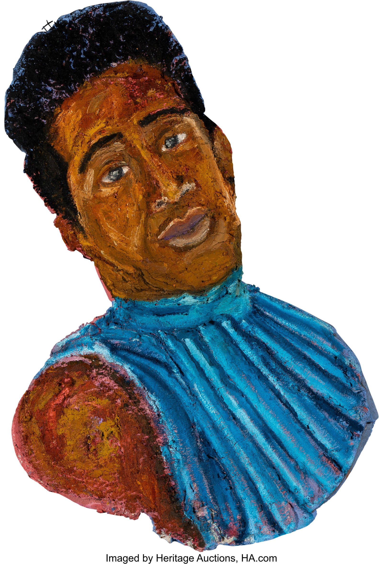 Jarrett Key (b. 1990) Jon Bust, 2020 Fresco 23-1 (1 of 2)