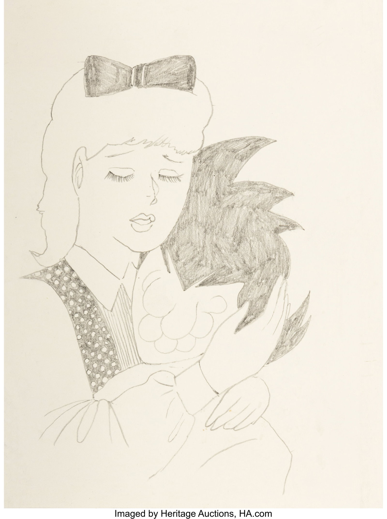 Tomoo Gokita (b. 1969) Scoop, 2005 Graphite on p: Tomoo Gokita (b. 1969) Scoop, 2005 Graphite on paper 9-3/8 x 7-1/8 inches (23.8 x 18.1 cm) (sheet) Signed and dated verso: Tomoo 