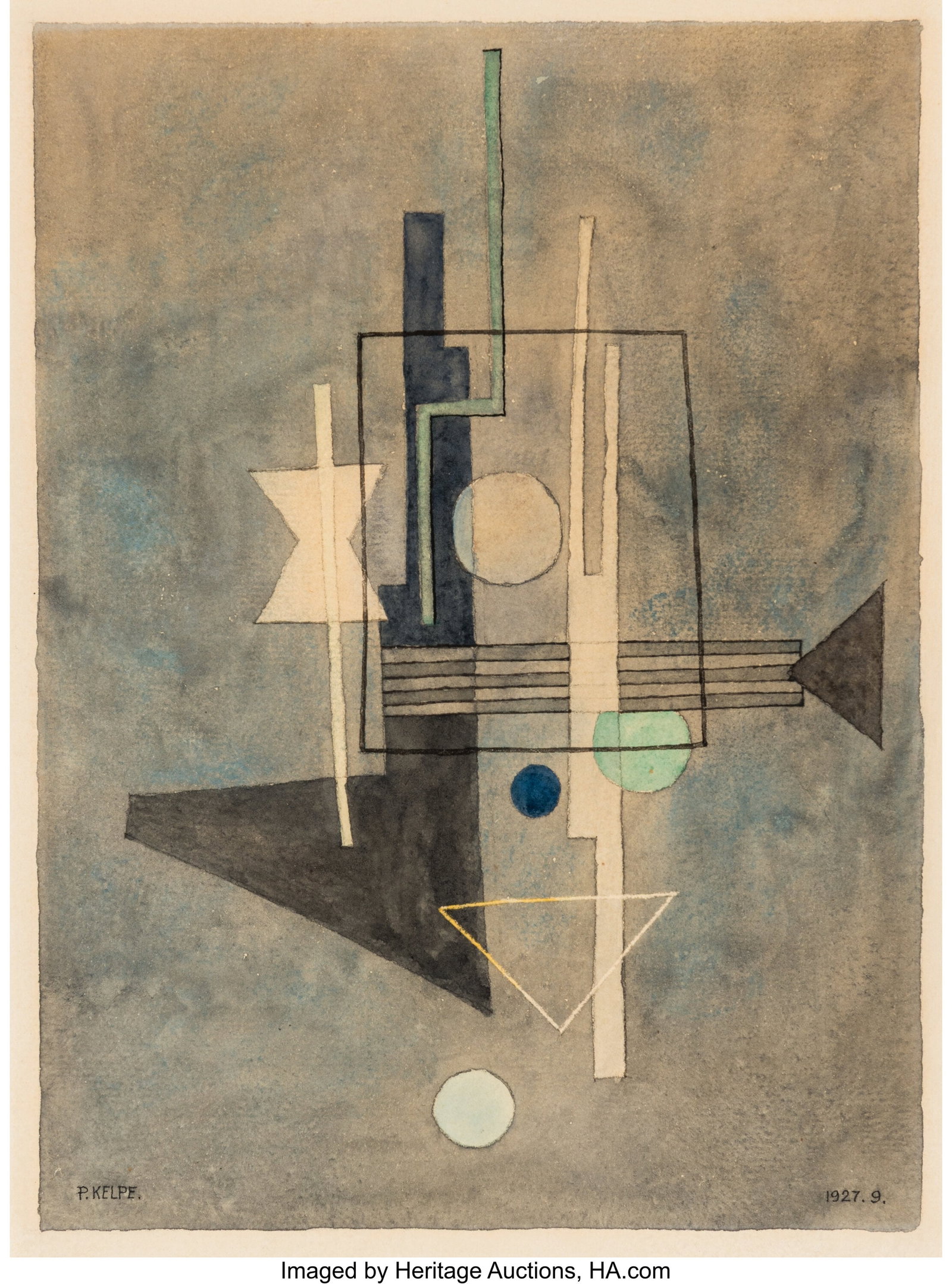 Paul Kelpe (1902-2002) Untitled, 1927 Watercolor: Paul Kelpe (1902-2002) Untitled, 1927 Watercolor on paper 11 x 9 inches (27.9 x 22.9 cm) (sheet) Signed and dated along lower edge: P Kelpe 1927