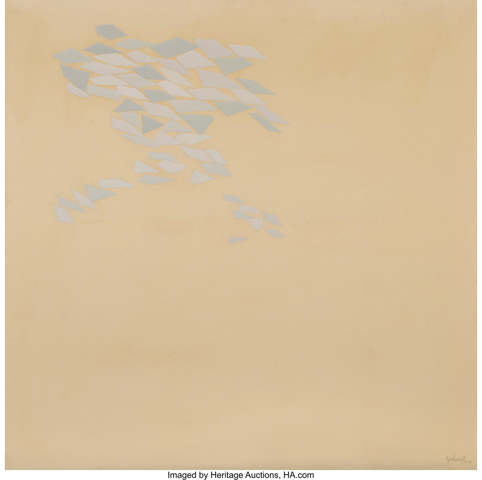 Robert Goodnough (1917-2010) Variations 4 Acryli: Robert Goodnough (1917-2010) Variations 4 Acrylic and oil on canvas 48 x 48 inches (121.9 x 121.9 cm) Signed and dated lower right: goodnough 70 Signed, d