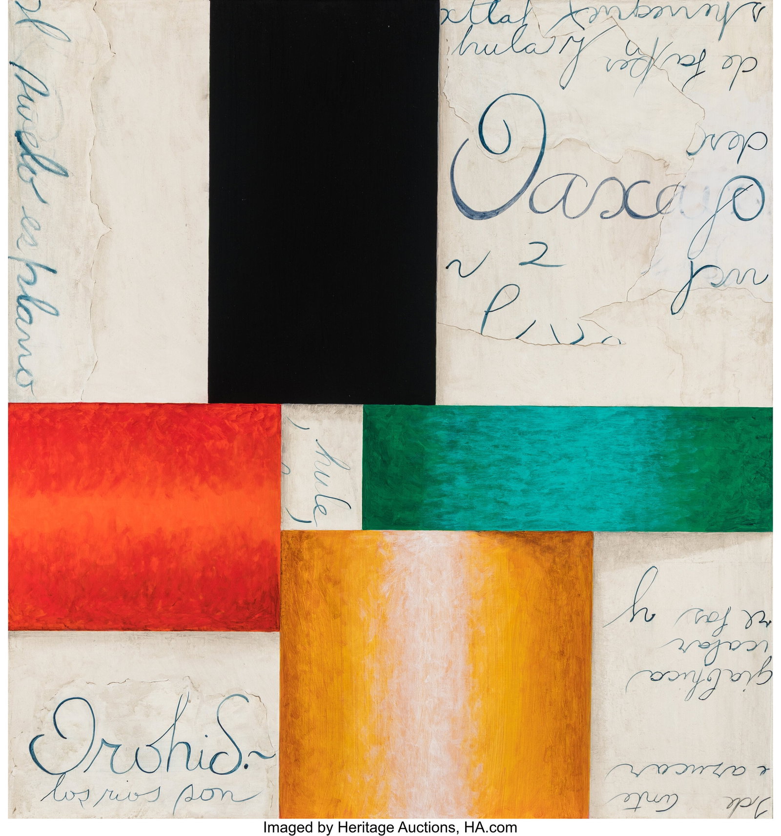 Cecil Touchon (b. 1956) Post Dogmatist Painting : Cecil Touchon (b. 1956) Post Dogmatist Painting #255, 2001 Acrylic on paper laid on canvas 37 x 34-1/4 inches (94.0 x 87.0 cm) Initialed, t