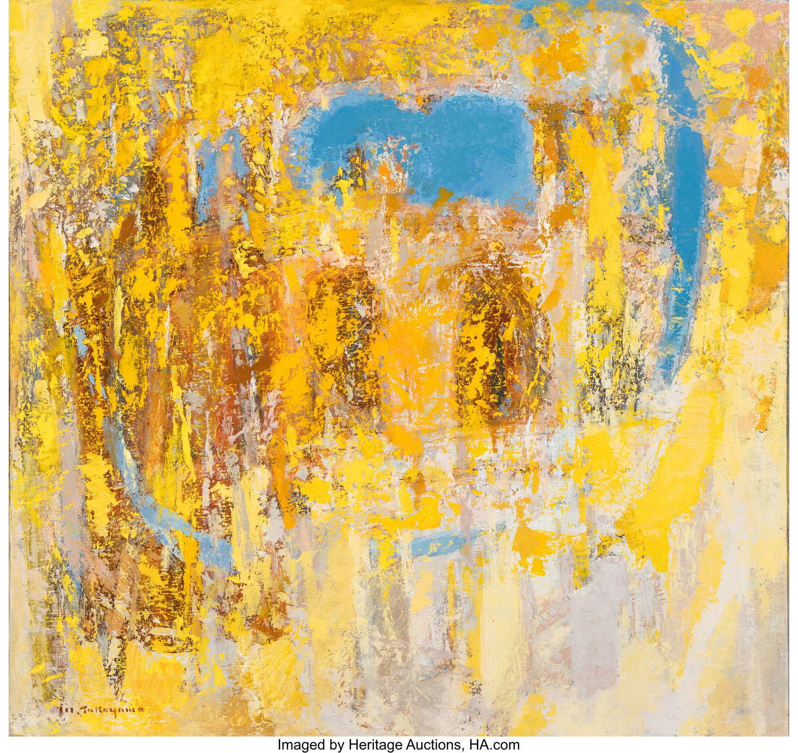 Michio Takayama (1903-1994) Autumnal Glory Oil o: Michio Takayama (1903-1994) Autumnal Glory Oil on canvas 33-3/4 x 36 inches (85.7 x 91.4 cm) Signed lower left: M. Takayama Signed and titled in Engl