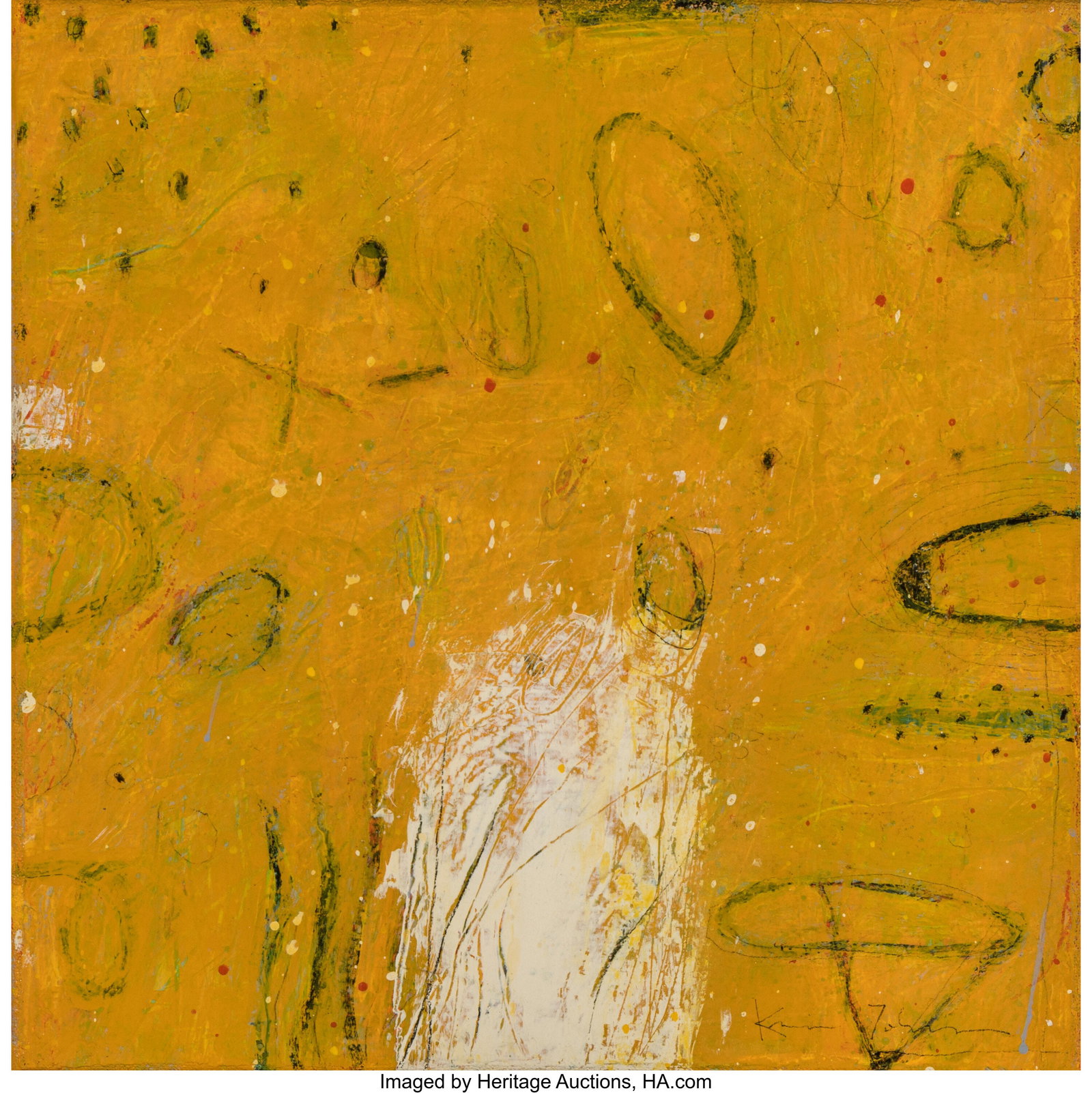 Kevin Tolman (b. 1949) Jig and Sea/Song II (two : Kevin Tolman (b. 1949) Jig and Sea/Song II (two works), 2002 Mixed media on canvas 12 x 12 inches (30.5 x 30.5 cm) (each) Each si