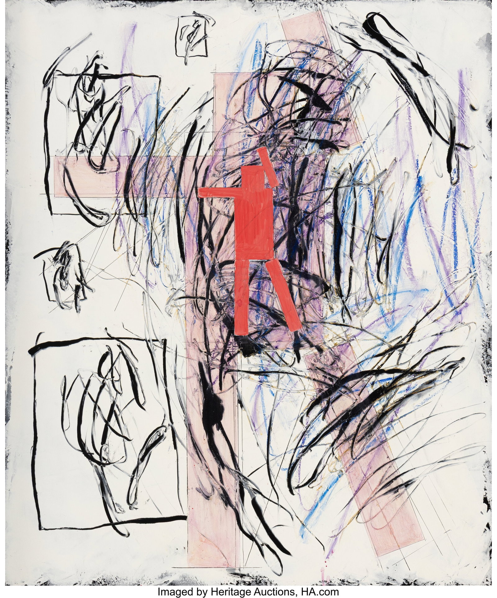 Louisa Chase (1951-2016) Untitled, 1991 Oil, wax: Louisa Chase (1951-2016) Untitled, 1991 Oil, wax, and acrylic enamel on canvas 42 x 35 inches (106.7 x 88.9 cm) Signed and dated on reverse: L