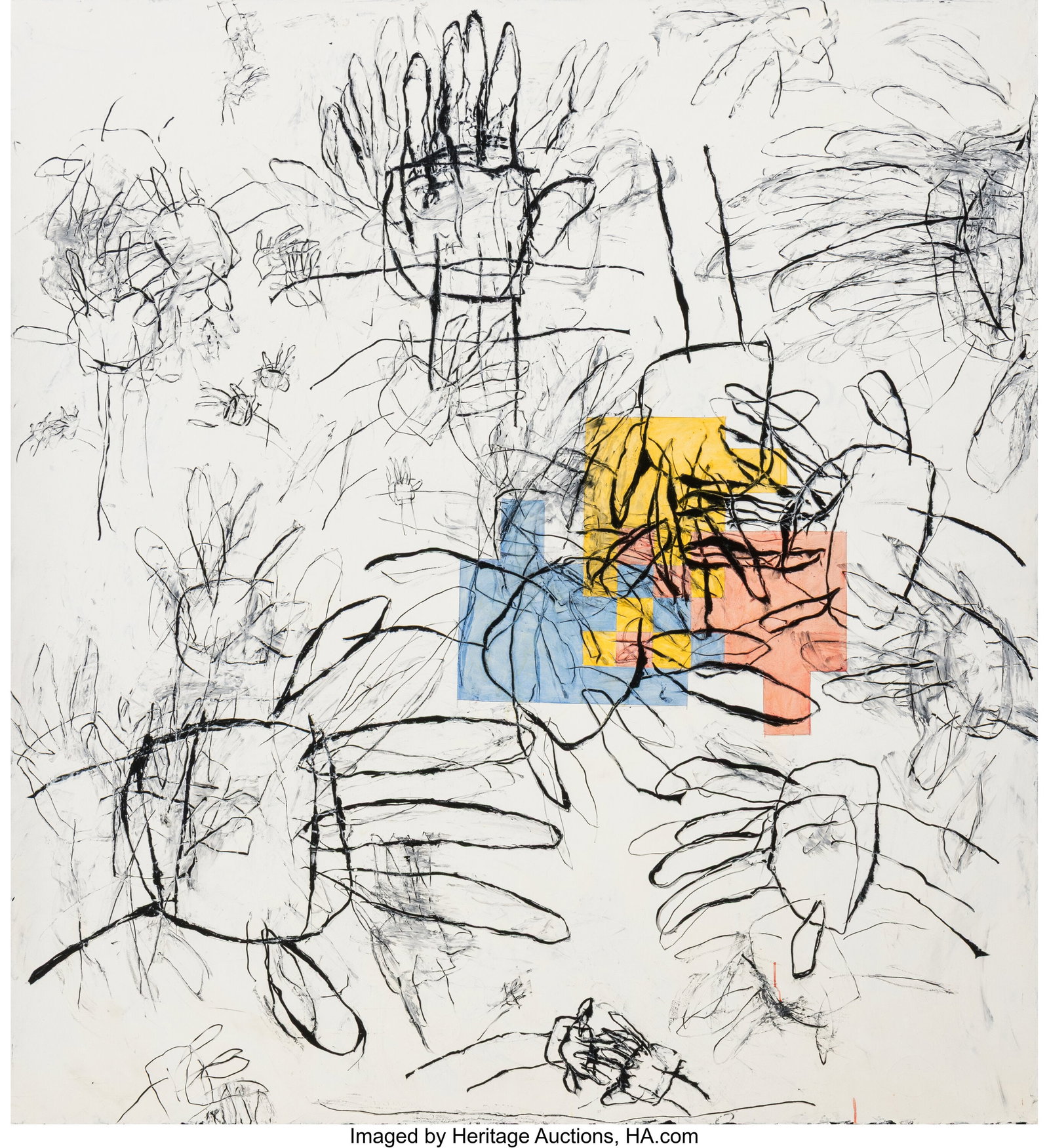Louisa Chase (1951-2016) Triad, 1989 Oil on canv: Louisa Chase (1951-2016) Triad, 1989 Oil on canvas 72 x 66 inches (182.9 x 167.6 cm) Signed, titled, and dated on the reverse: Triad / Lou