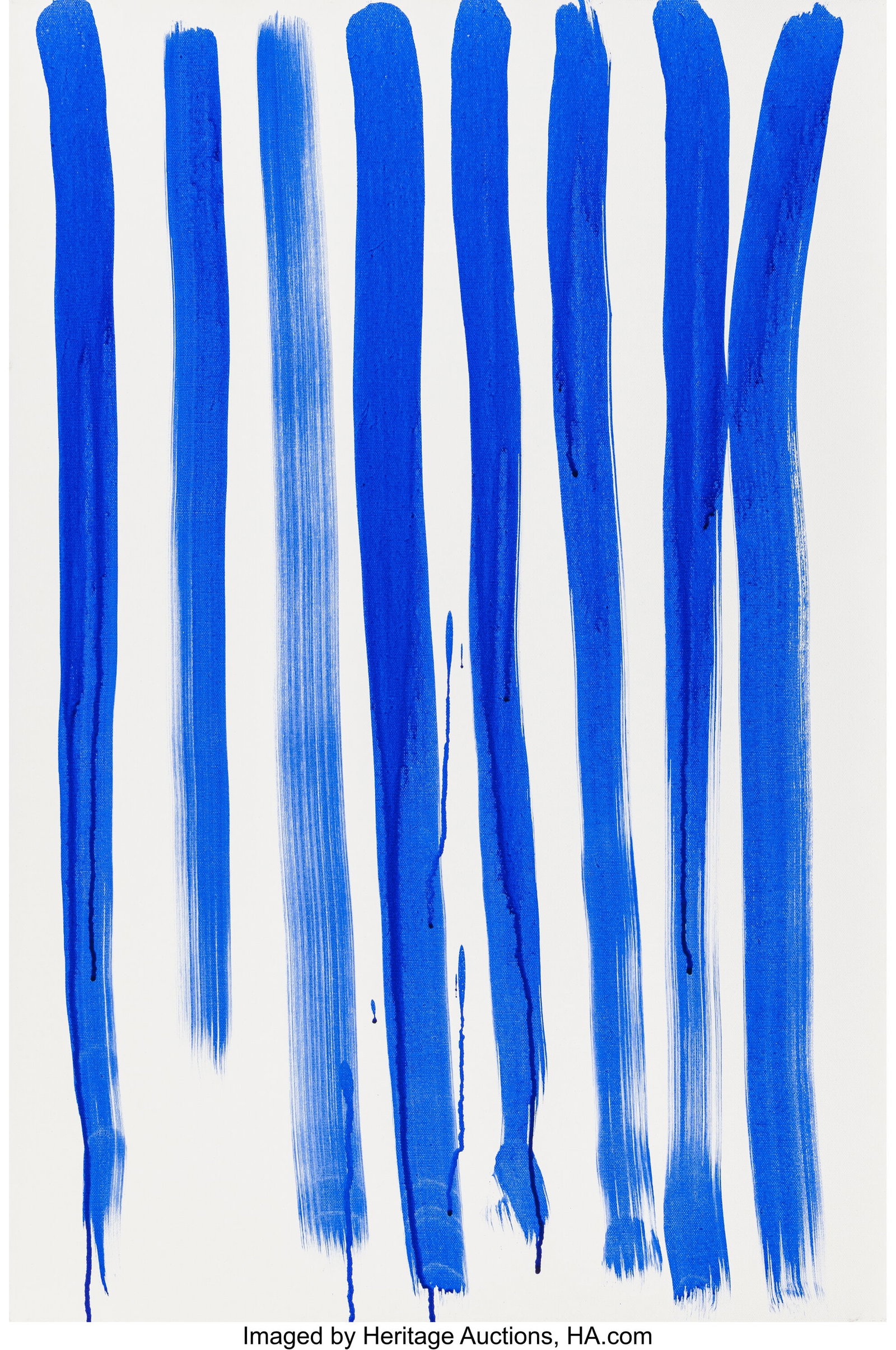 Jeppe Hein (b. 1974) Breathe with me, 2019 Water: Jeppe Hein (b. 1974) Breathe with me, 2019 Watercolor on canvas 36 x 24 inches (91.4 x 61.0 cm) Signed, titled, dated, and inscribed on