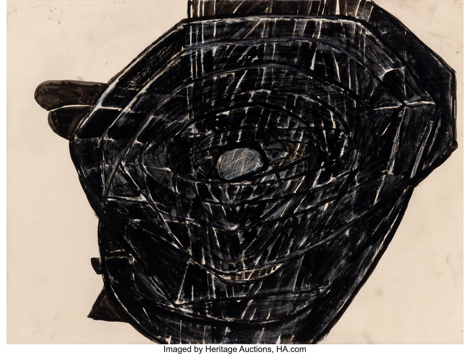 Terry Winters (b. 1949) Hybrid Rendering, 1995 C: Terry Winters (b. 1949) Hybrid Rendering, 1995 Charcoal, ink, and crayon on paper 23 x 30-5/8 inches (58.4 x 77.8 cm) (sheet) S