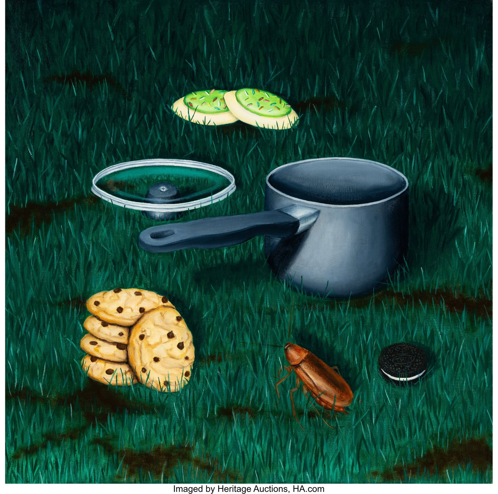 Troy Lamarr Chew II (b. 1992) Sweet Grass, 2021 : Troy Lamarr Chew II (b. 1992) Sweet Grass, 2021 Oil on canvas 24 x 24 inches (61.0 x 61.0 cm) Signed twice on the reverse: T. Chew