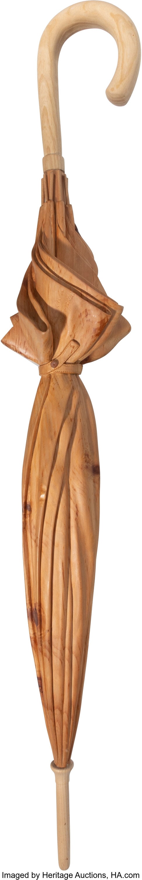 Livio De Marchi (b. 1943) Umbrella Carved wood 3 (1 of 2)