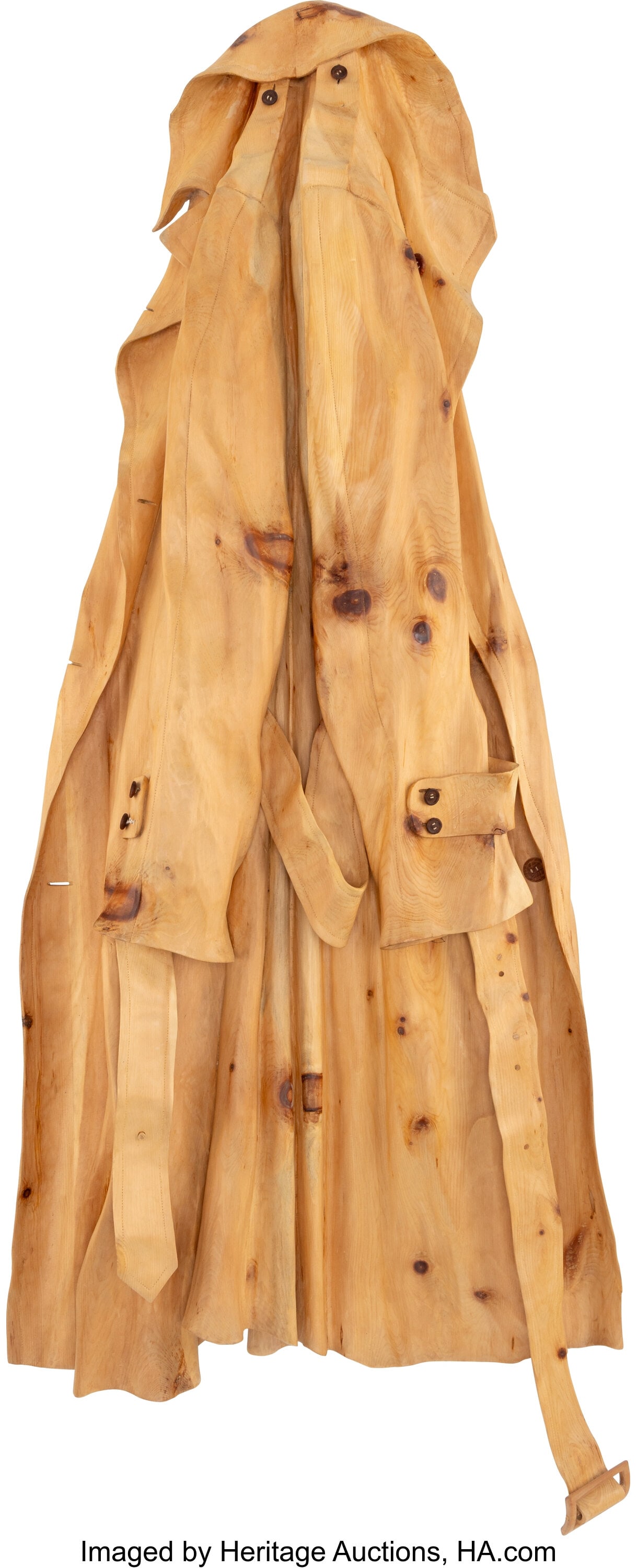 Livio De Marchi (b. 1943) Raincoat and belt Carv (1 of 3)