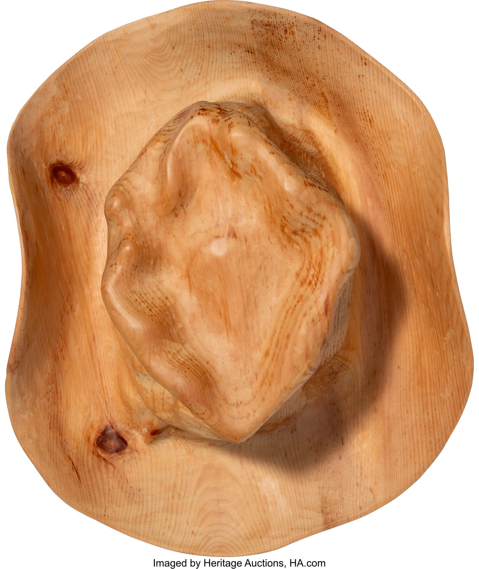 Livio De Marchi (b. 1943) Hat Carved wood 14 x 1 (1 of 4)