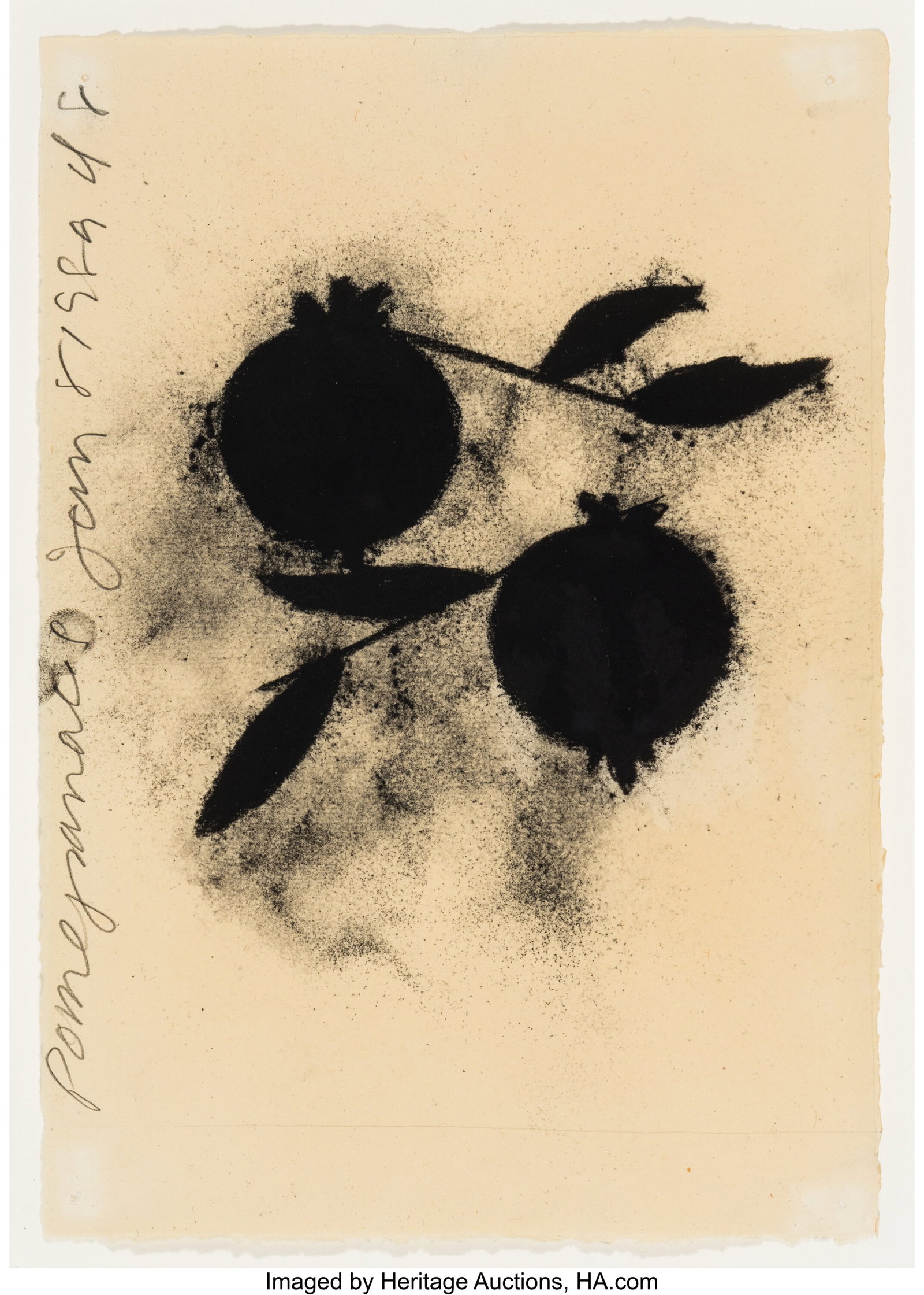 Donald K. Sultan (b. 1951) Pomegranates, 1989 Ch (1 of 3)