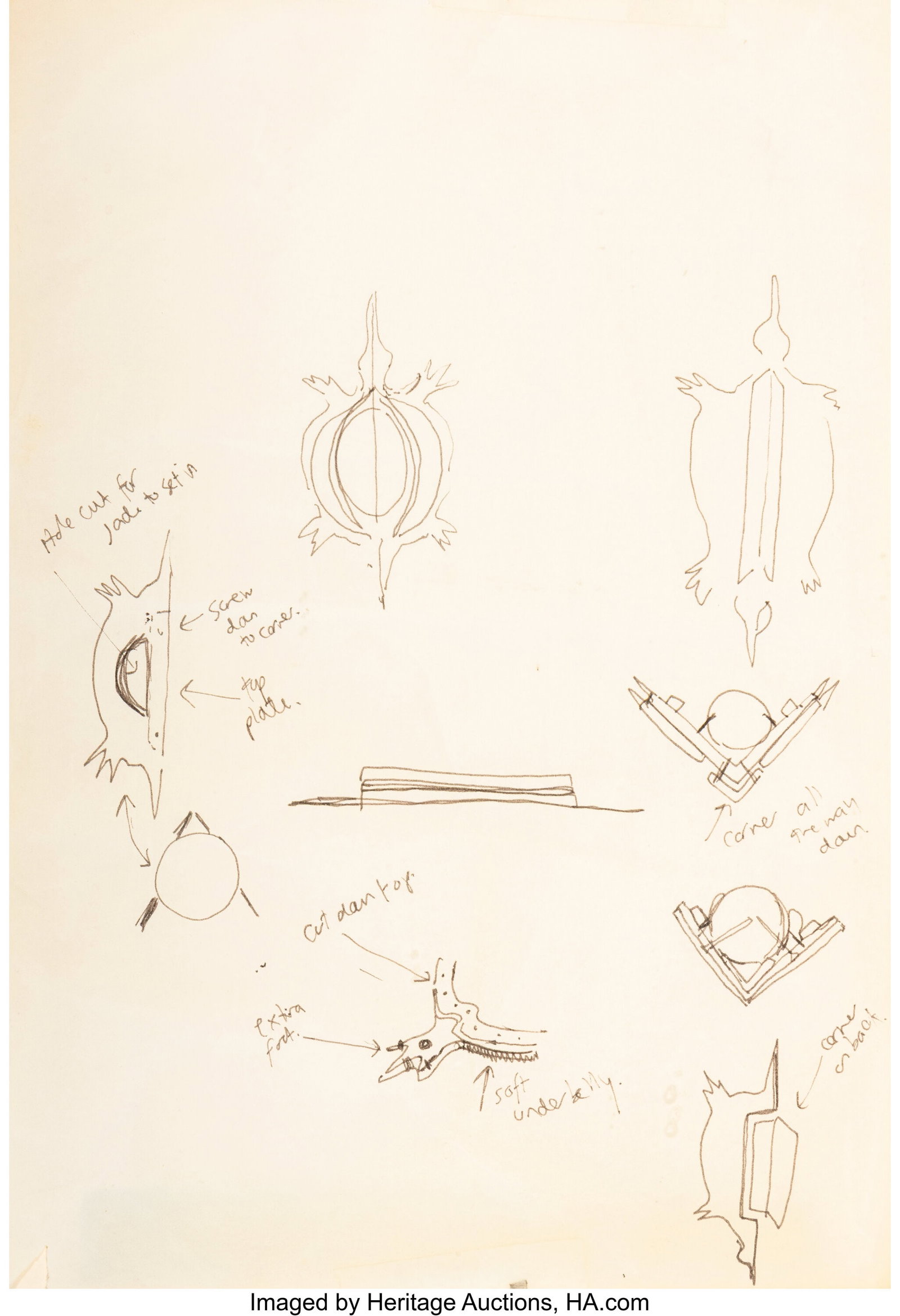 Cathy De Monchaux (b. 1960) Drawing, 1996 Ink on: Cathy De Monchaux (b. 1960) Drawing, 1996 Ink on paper 12-3/8 x 8-1/2 inches (31.4 x 21.6 cm) (sheet) Signed, titled, dated
