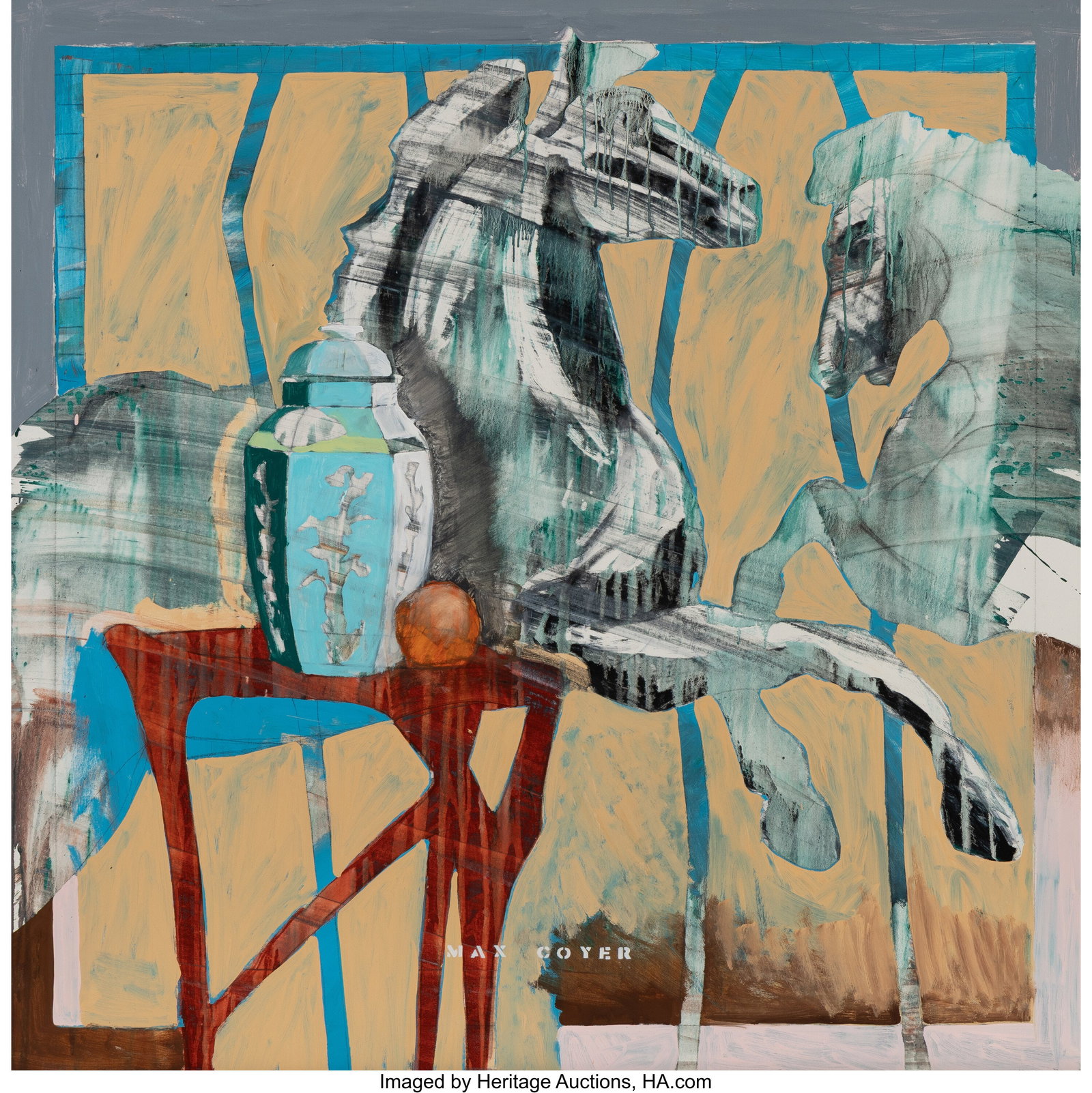 Max R. Coyer (1954-1988) Carousel, 1988 Oil on c (1 of 3)