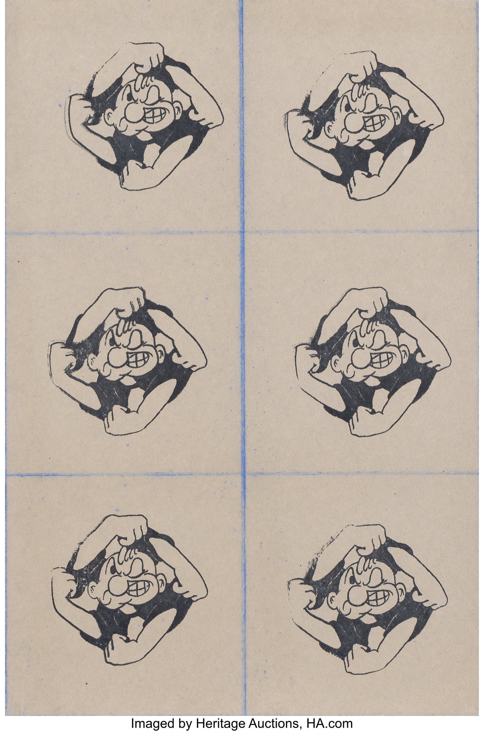 Louis Eisner (b. 1988) Six Pack 8, 2013 Ink and : Louis Eisner (b. 1988) Six Pack 8, 2013 Ink and chalk on paper laid on panel in artist's aluminum frame 12-1/2 x 8-5/8 inches (31.8 x 21.9 cm) &l