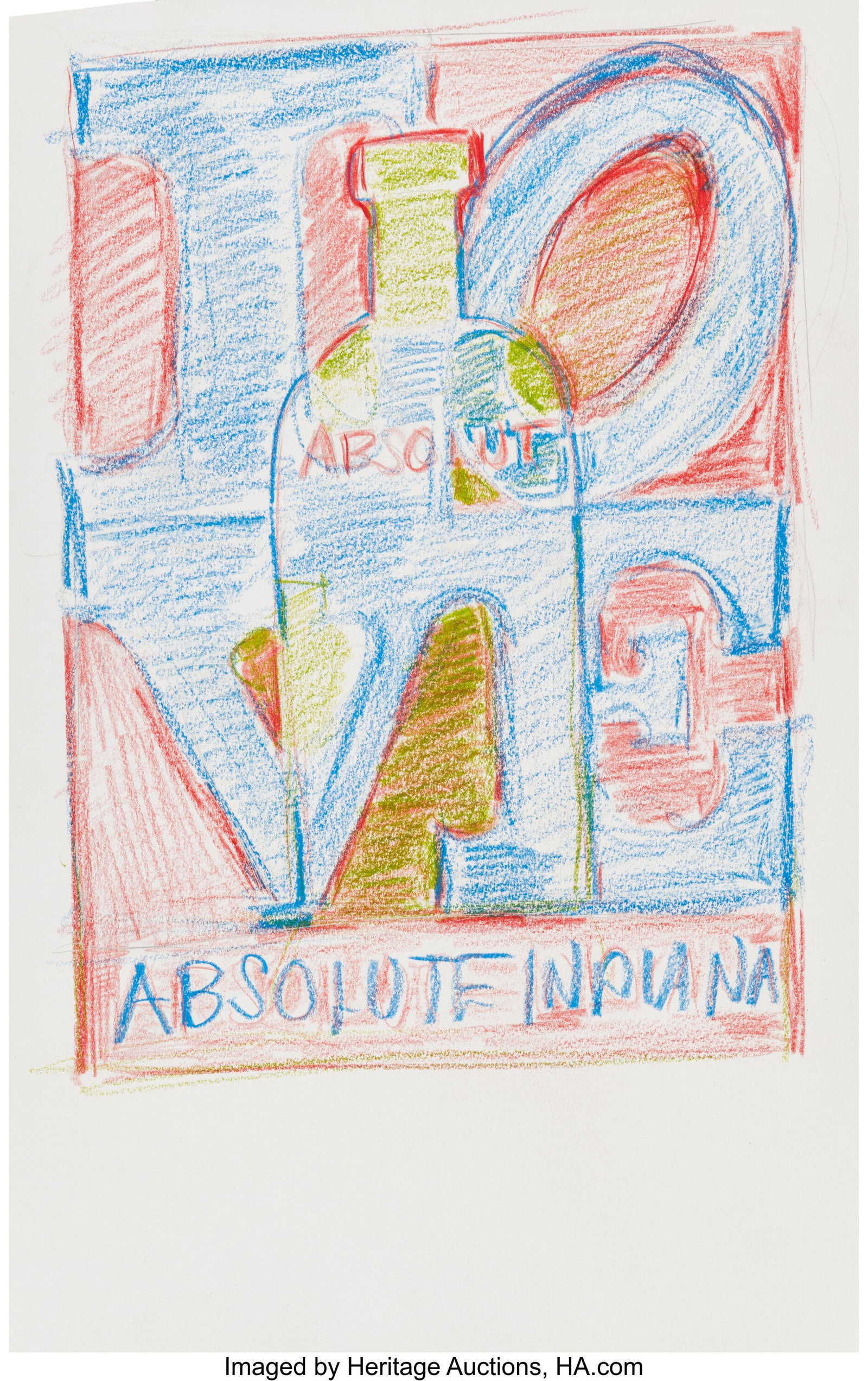 Robert Indiana (1928-2018) Absolut Indiana Crayo (1 of 3)