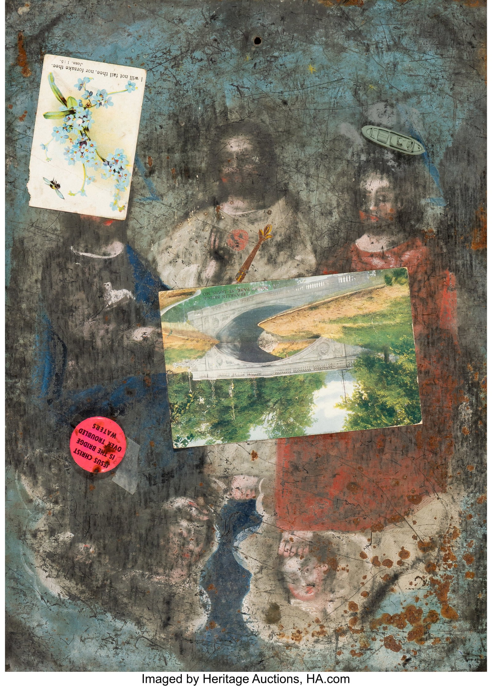 Alexis Smith (1949-2024) Bridge over Troubled Wa: Alexis Smith (1949-2024) Bridge over Troubled Water, 1990 Mixed media collage 21-1/2 x 17-1/4 inches (54.6 x 43.8 cm) (overall) Property from 