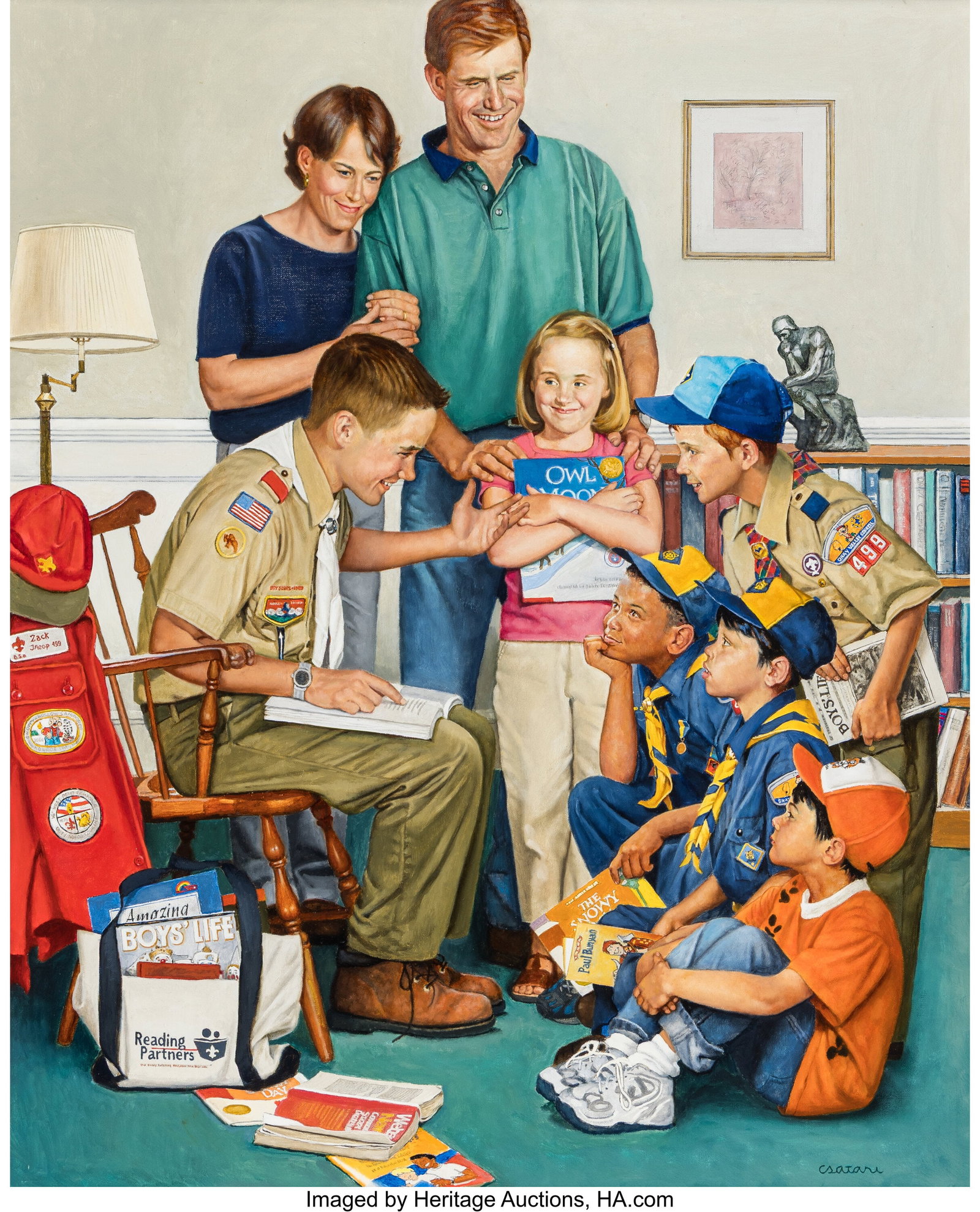 Joseph Csatari (American, 1929-2025) Reading Par (1 of 2)