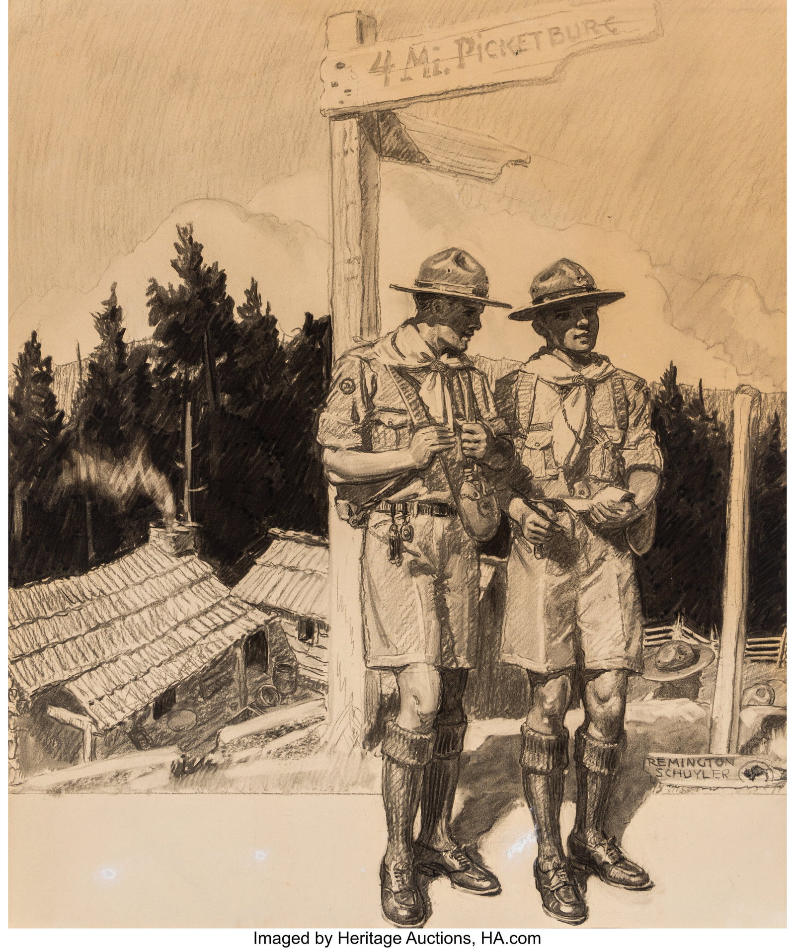 Remington Schuyler (American, 1884-1955) Two Sco