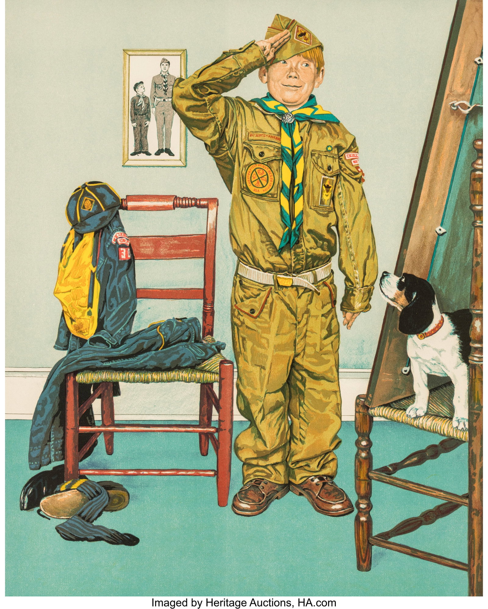 Norman Rockwell (American, 1894-1978) Can't Wait: Norman Rockwell (American, 1894-1978) Can't Wait poster, 1960 Lithograph on wove paper 24-1/2 x 19-1/4 inches (62.2 x 48.9 cm) (sight) S