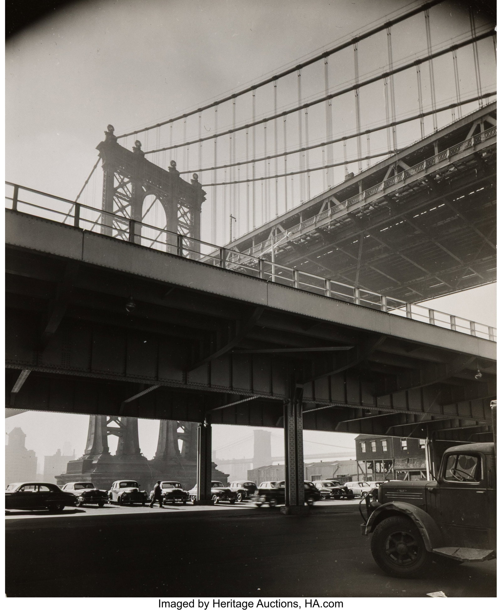 Berenice Abbott (American, 1898-1991) Untitled (: Berenice Abbott (American, 1898-1991) Untitled (Bridges), circa 1950 Gelatin silver print 5-3/4 x 4-3/4 inches (14.6 x 12.1 cm) (im
