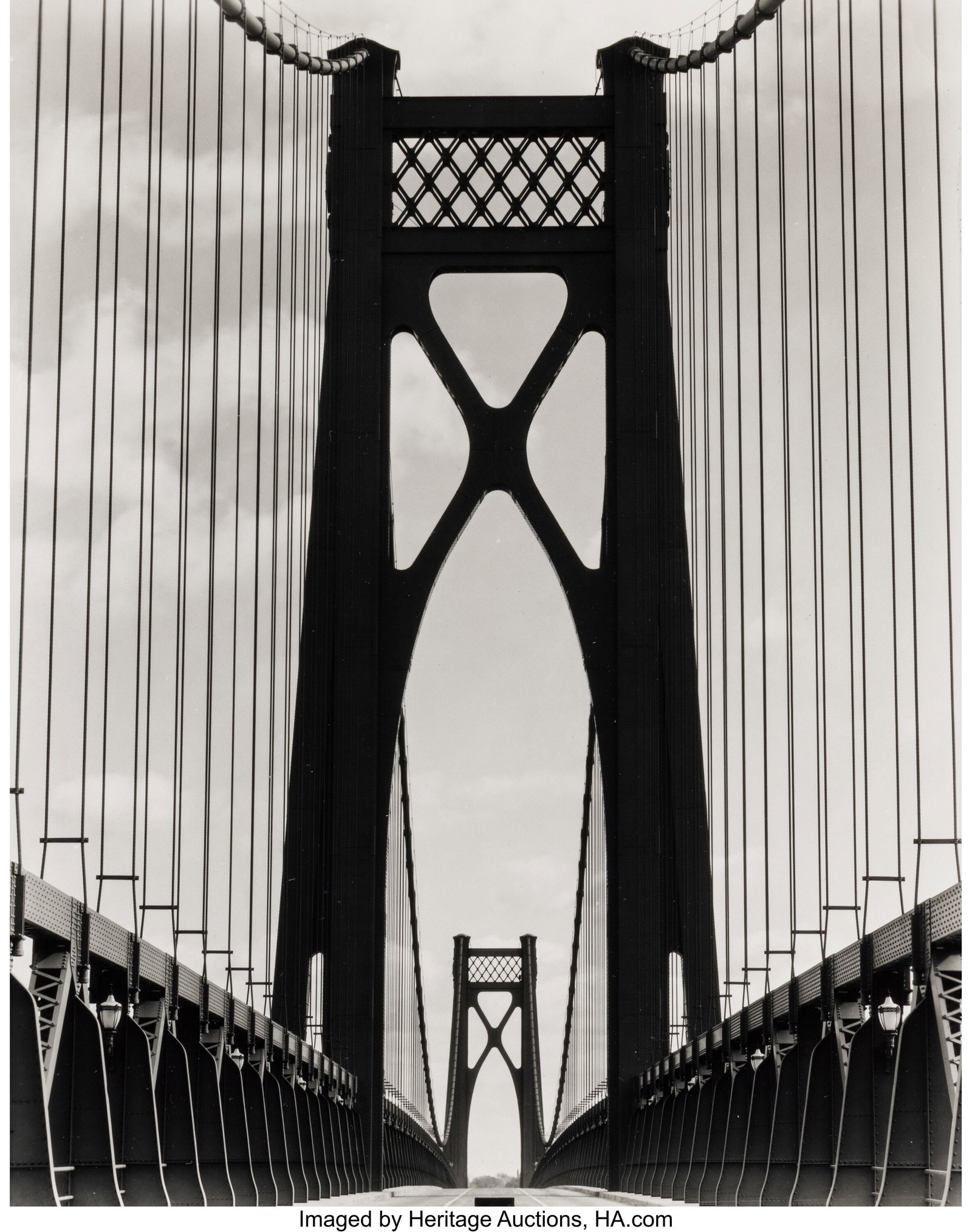 Ralph Steiner (American, 1899-1986) Mid-Hudson B: Ralph Steiner (American, 1899-1986) Mid-Hudson Bridge, 1931 Gelatin silver print, printed 1979 9-3/4 x 7-3/8 inches (24.8 x 18.7 cm) (i