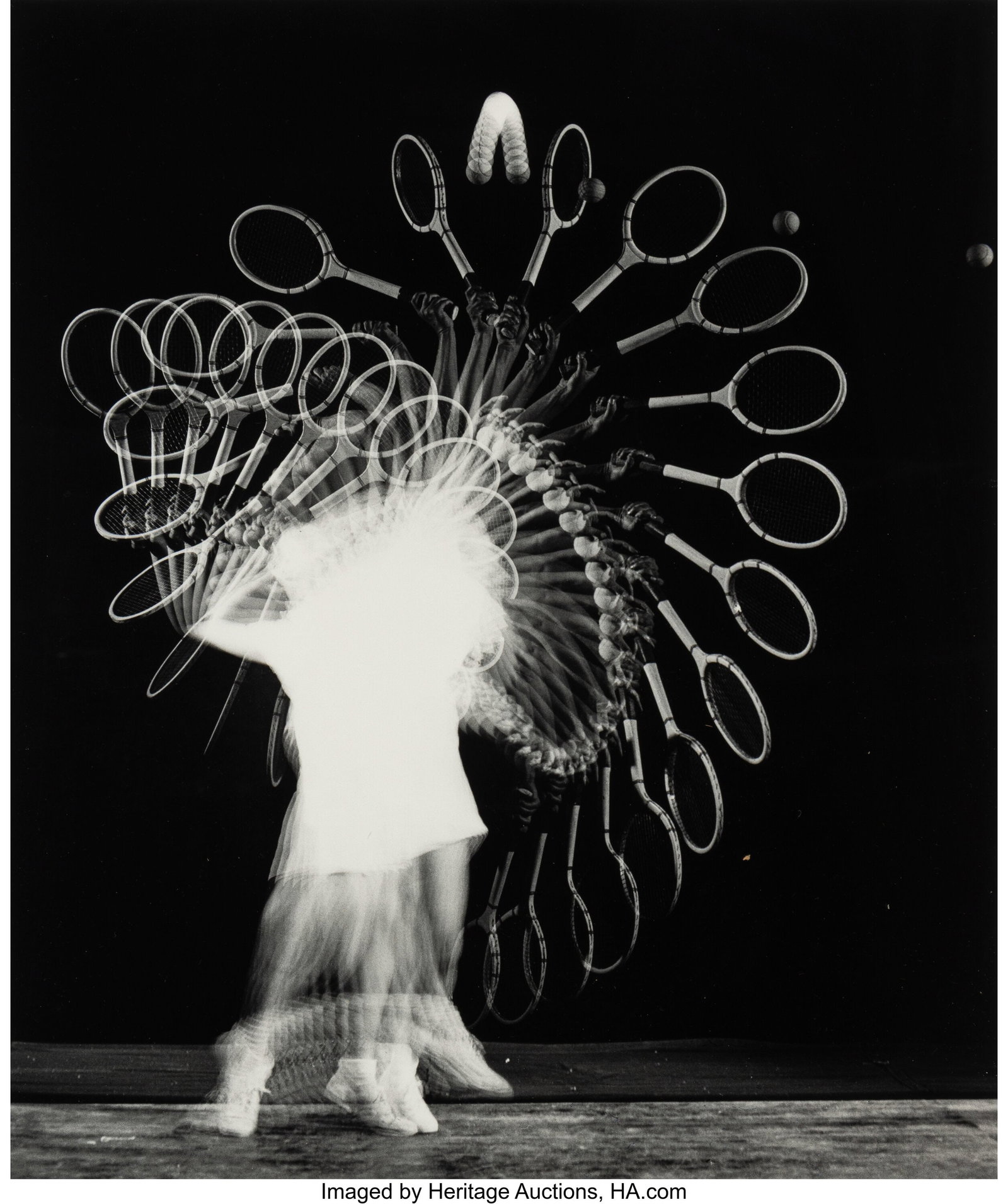 Dr. Harold Eugene Edgerton (American, 1903-1990): Dr. Harold Eugene Edgerton (American, 1903-1990) Gussie Moran, 1949 Gelatin silver print, printed later 17-1/2 x 14-1/2 inches (44.5 x 36.