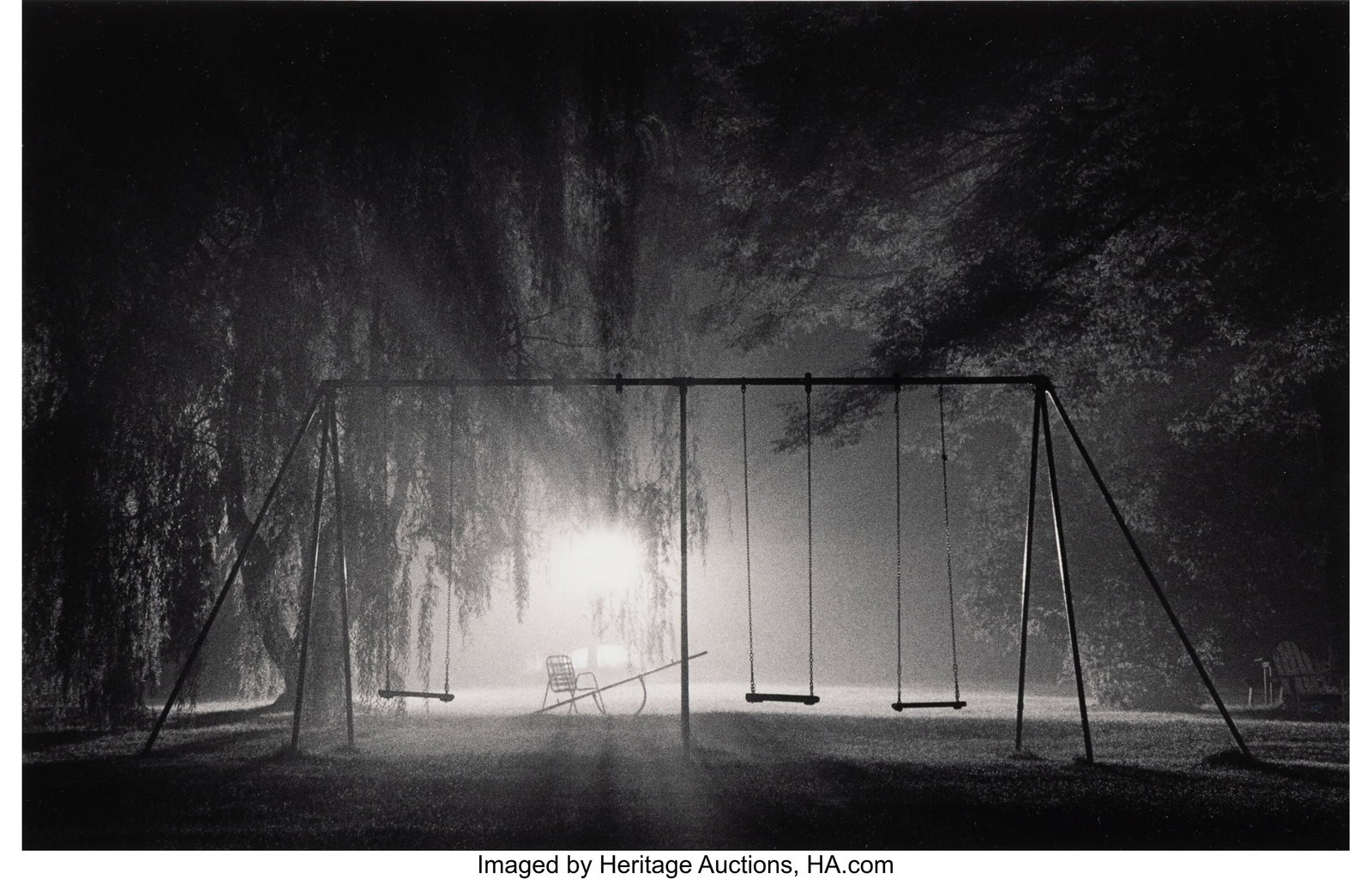 Michael Kenna (British/American, b. 1953) Swings: Michael Kenna (British/American, b. 1953) Swings, Catskill Mountains, New York, 1977 Gelatin silver print 6 x 9-1/4 inches (15.2 x 23&perio