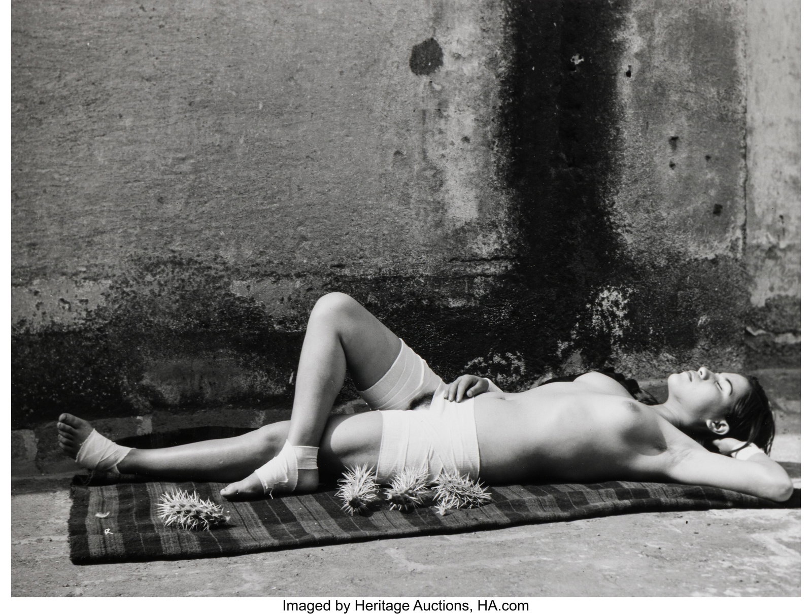 Manuel Alvarez Bravo (Mexican, 1902-2002) La Bue: Manuel Alvarez Bravo (Mexican, 1902-2002) La Buena Fama Durmiendo (Good Reputation Sleeping), 1938 Gelatin silver print, printed later 7-1/4 x 9-1/2 inche