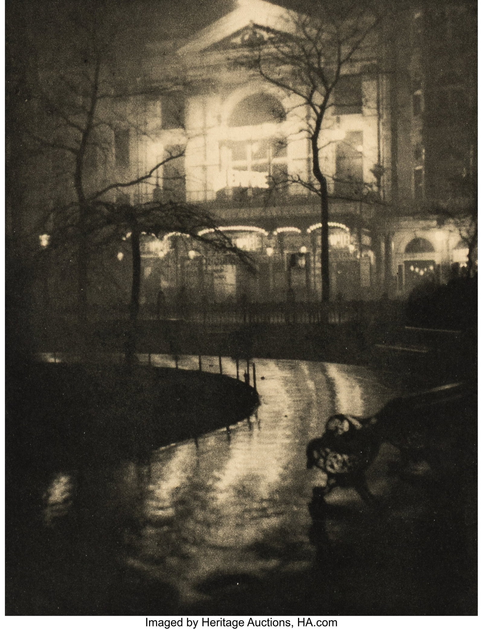 Alvin Langdon Coburn (British, 1882-1966) Houses: Alvin Langdon Coburn (British, 1882-1966) Houses of Parliament; Leicester Square, from "London" (2 works), 1910 Photogravures 8 x 6-1/2 inches (20&p