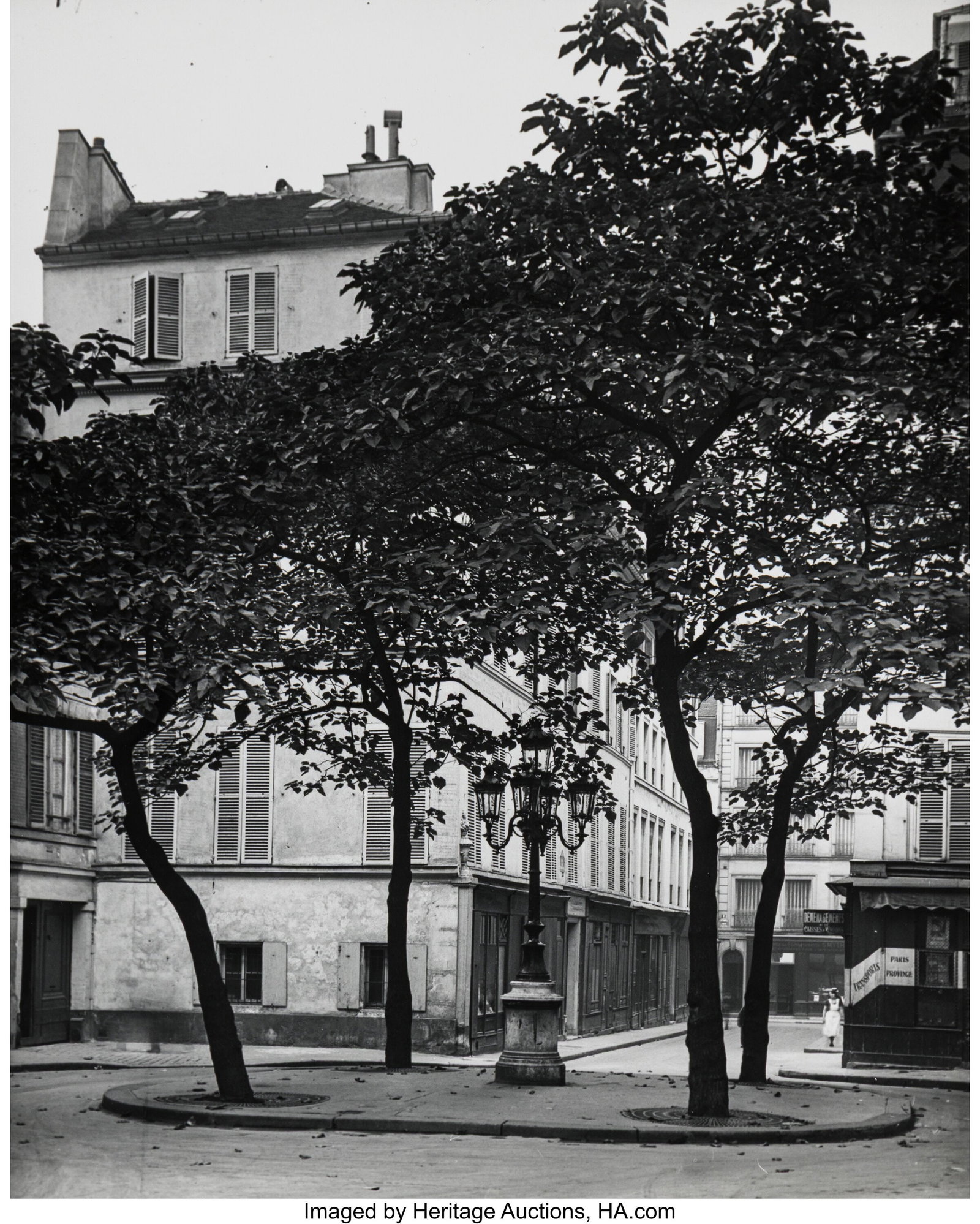 André Kertész (American/Hungarian, 1894-1985) : André Kertész (American/Hungarian, 1894-1985) Place Furstemberg, Paris, 1925 Gelatin silver print, printed later 9-5/8 x 7-3/4 inches (