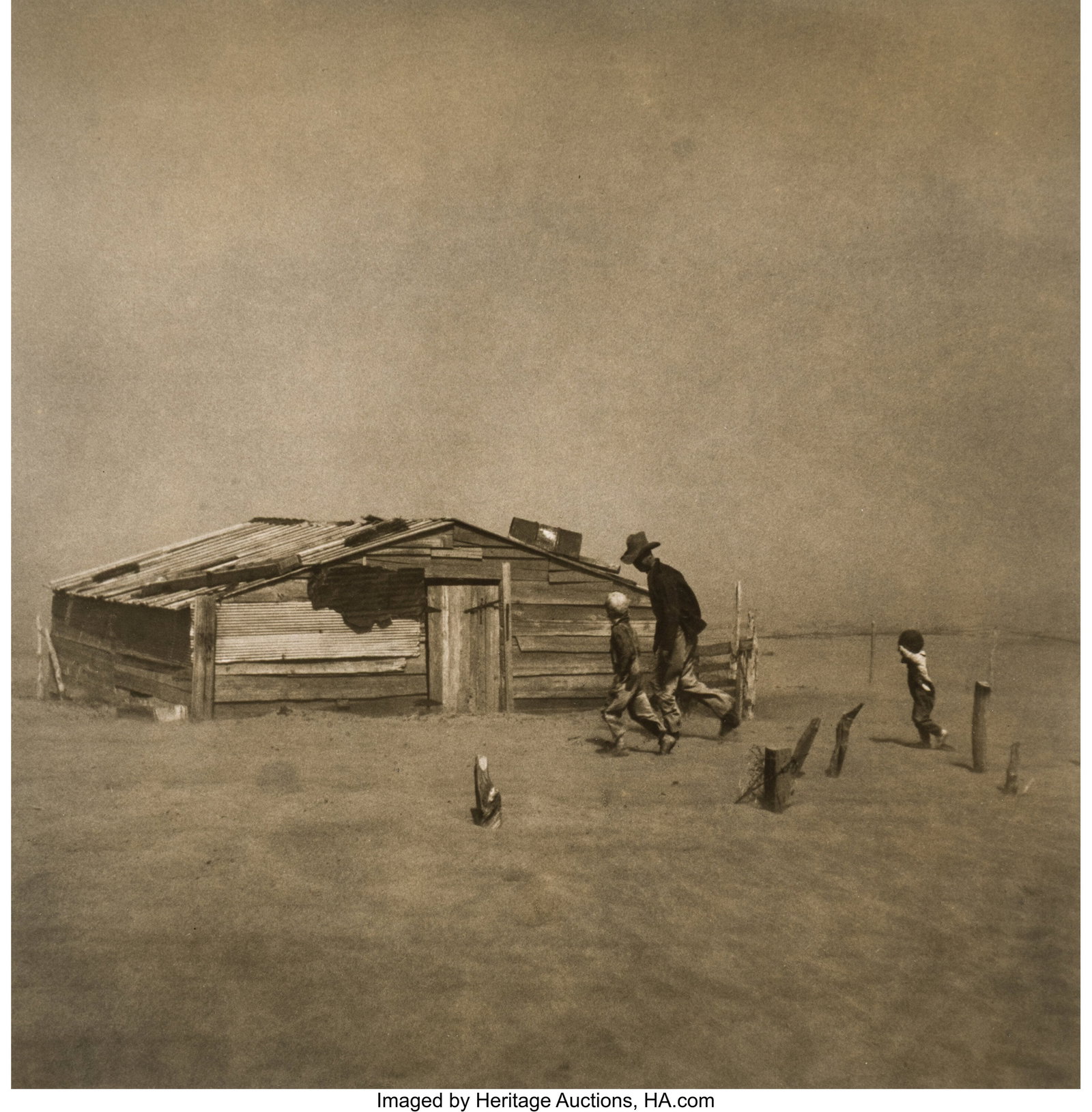 Arthur Rothstein (American, 1915-1985) Dust Stor: Arthur Rothstein (American, 1915-1985) Dust Storm, Cimarron County, Oklahoma, 1936 Gelatin silver print, printed later 10 x 10 inches (25.4 x 25&per