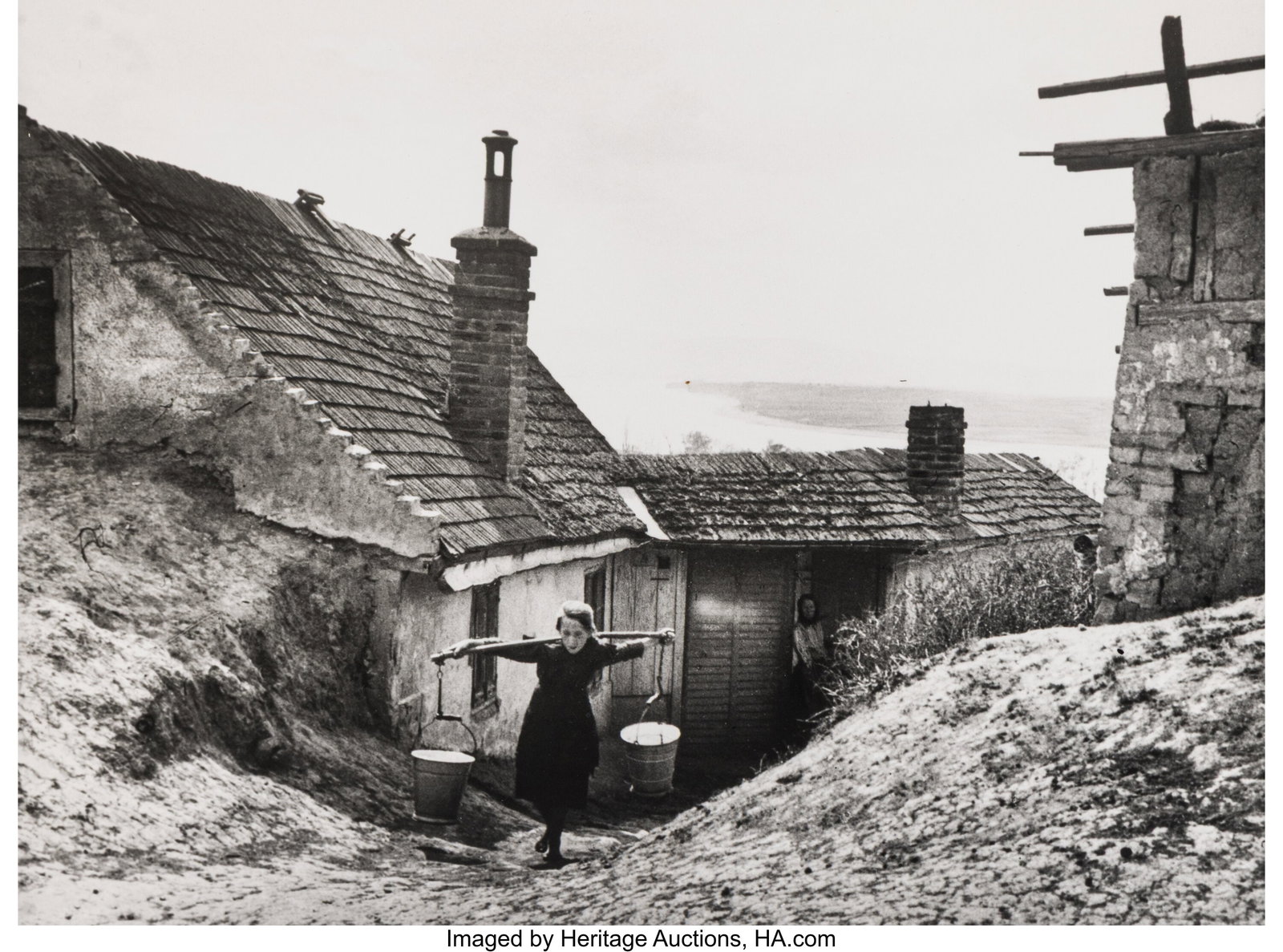André Kertész (American/Hungarian, 1894-1985) : André Kertész (American/Hungarian, 1894-1985) Little Girl in Hungary, 1918 Gelatin silver print, printed later 7-1/4 x 9-5/8 inches (18&perio