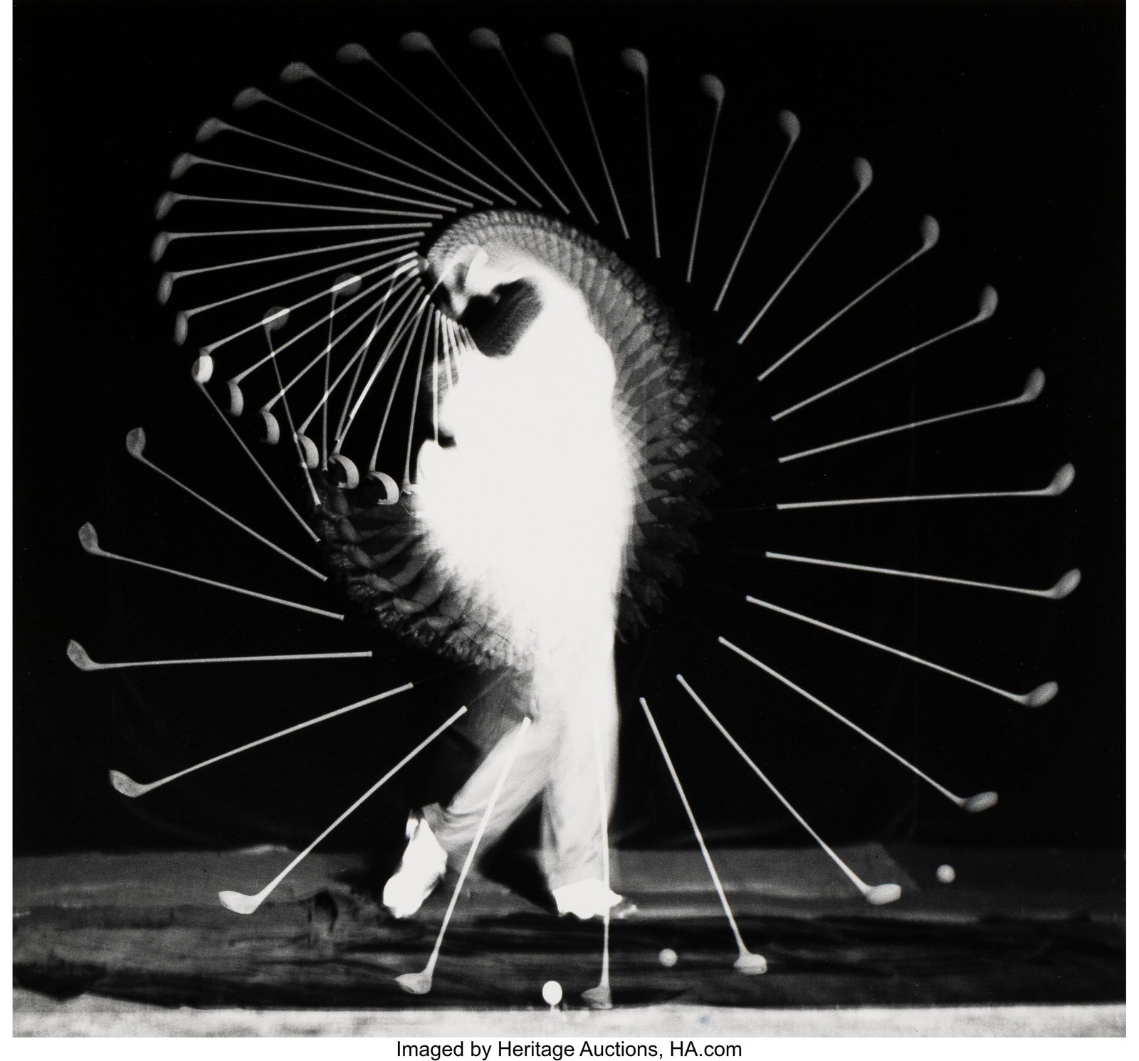 Dr. Harold Eugene Edgerton (American, 1903-1990): Dr. Harold Eugene Edgerton (American, 1903-1990) Densmore Shute Bends the Shaft, 1938 Gelatin silver print, printed later 14-3/4 x 15-7/8 inches (37&per