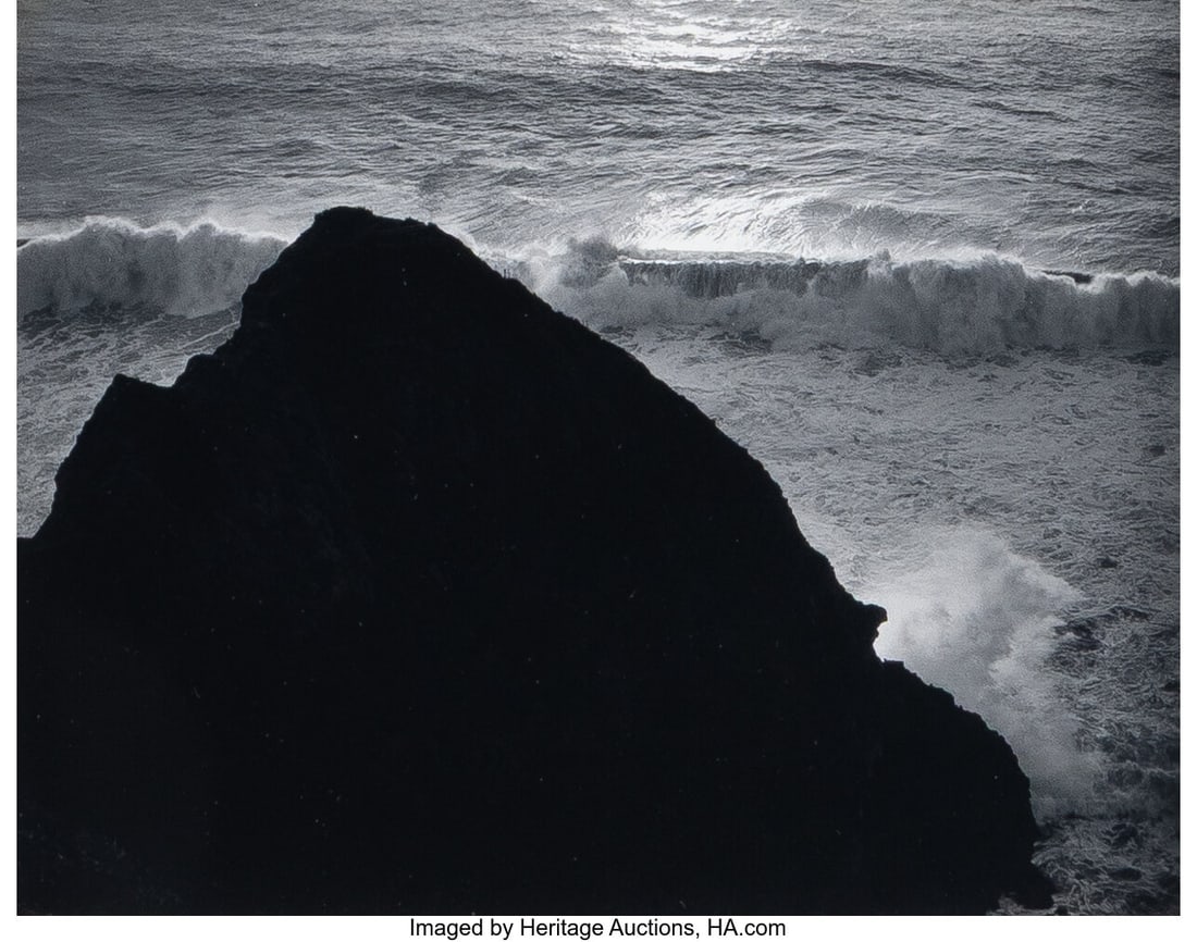Minor White (American, 1908-1976) Black Cliffs a: Minor White (American, 1908-1976) Black Cliffs and Waves, 1947 Gelatin silver print 3-1/2 x 4-3/4 inches (8.9 x 12.1 cm) (image/sheet&rpa