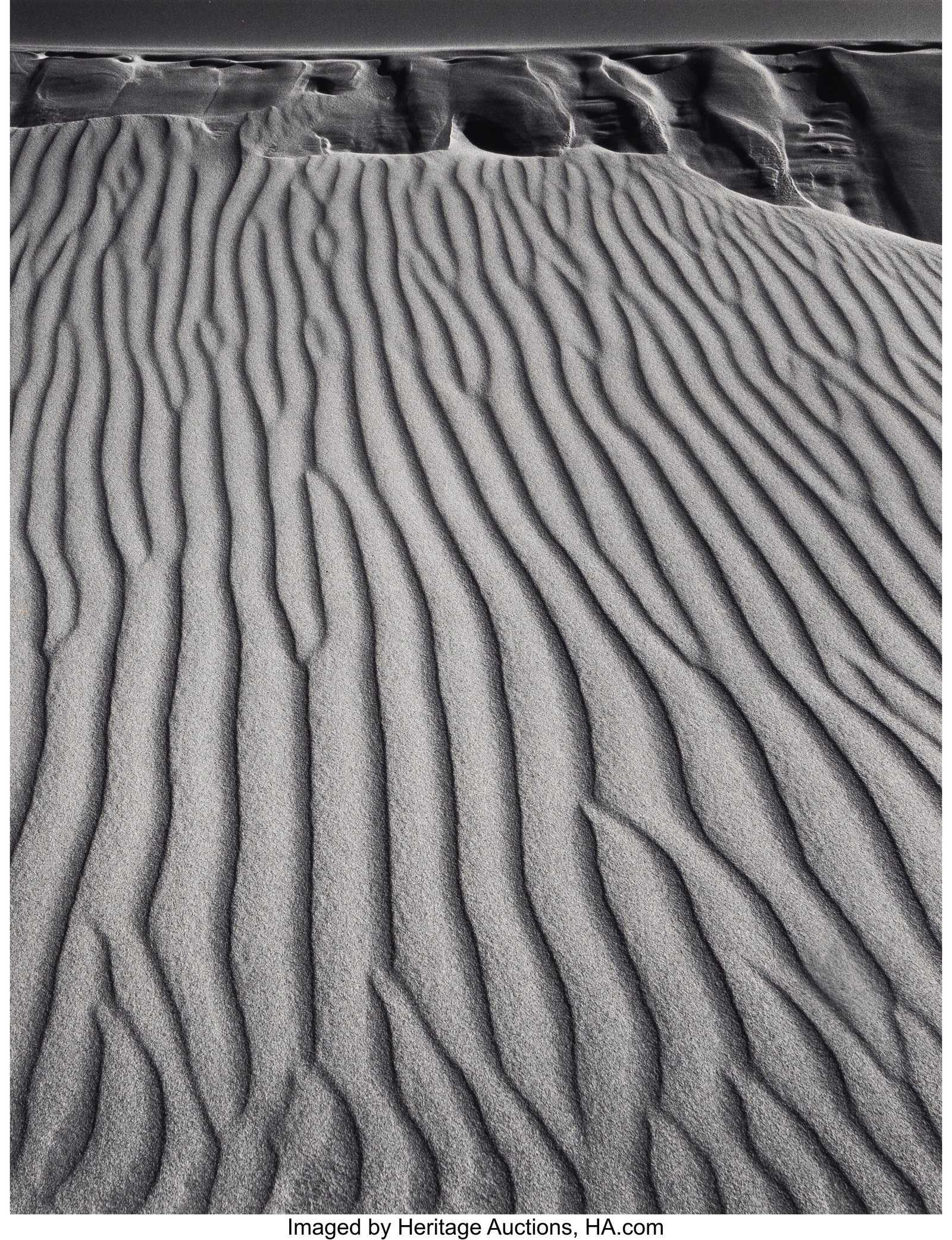 Ansel Adams (American, 1902-1984) Sand Dunes, Oc: Ansel Adams (American, 1902-1984) Sand Dunes, Oceano, California, 1950 Gelatin silver print, printed 1978 19-1/8 x 14-3/4 inches (48,577&peri