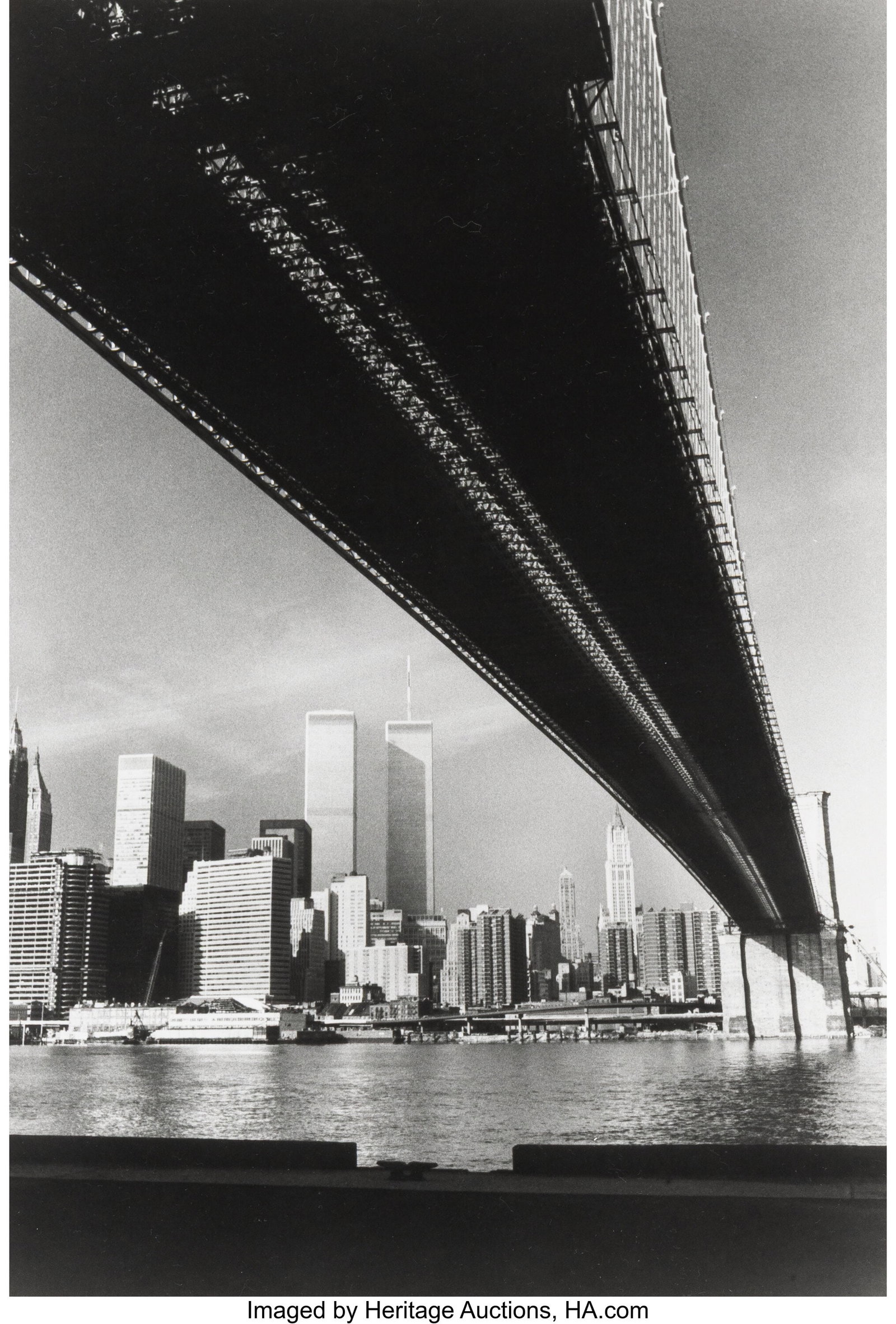 Alfred Eisenstaedt (American, 1898-1995) Brookly: Alfred Eisenstaedt (American, 1898-1995) Brooklyn Bridge Portfolio, (10 of 12 works), 1983 Gelatin silver prints 9 x 14-1/4 inches (22.9 x 36&peri