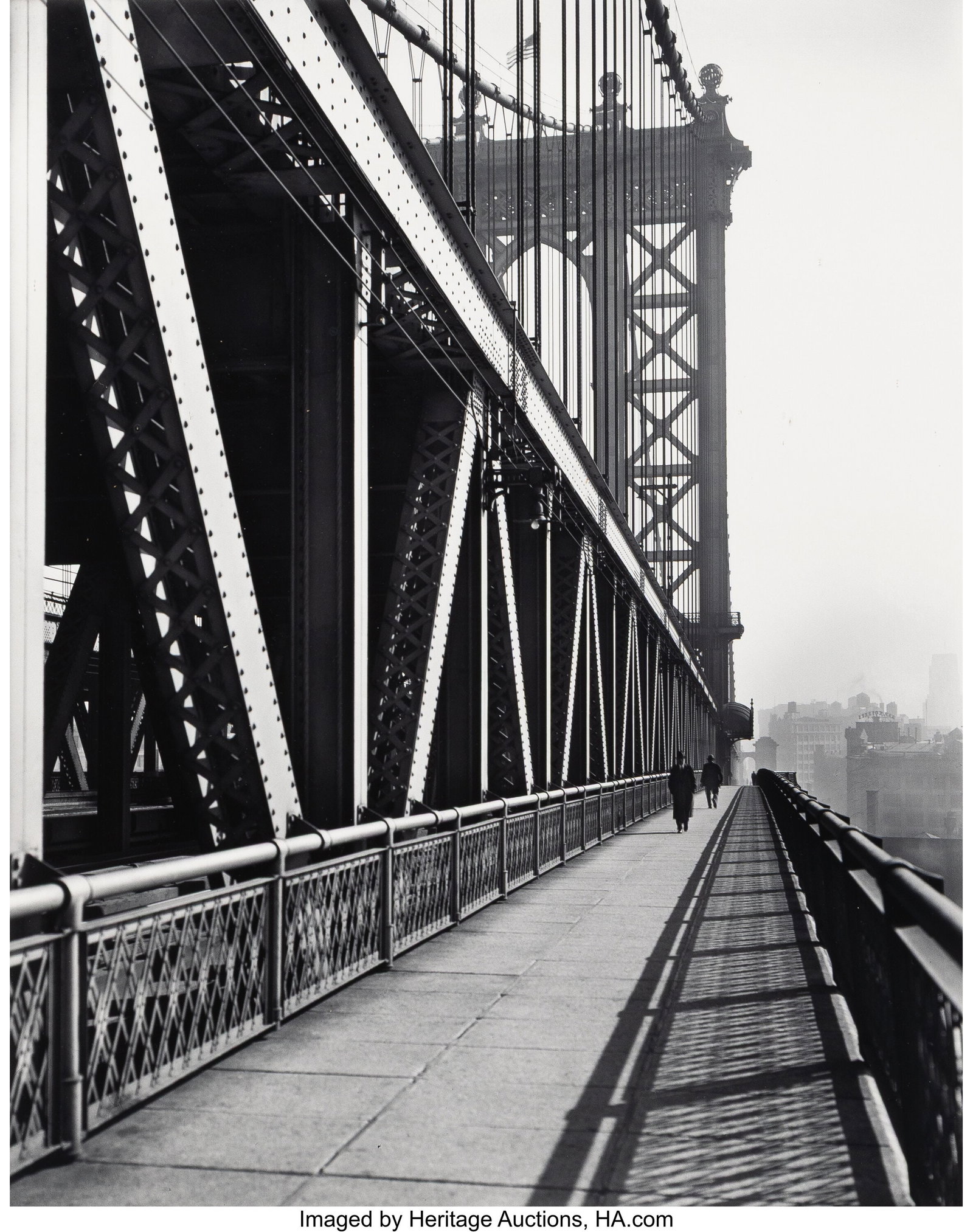 Berenice Abbott (American, 1898-1991) Manhattan : Berenice Abbott (American, 1898-1991) Manhattan Bridge, 1936 Oversized gelatin silver print, printed 1979 19-1/2 x 15-1/2 inches (49.5 x 39.4 cm&