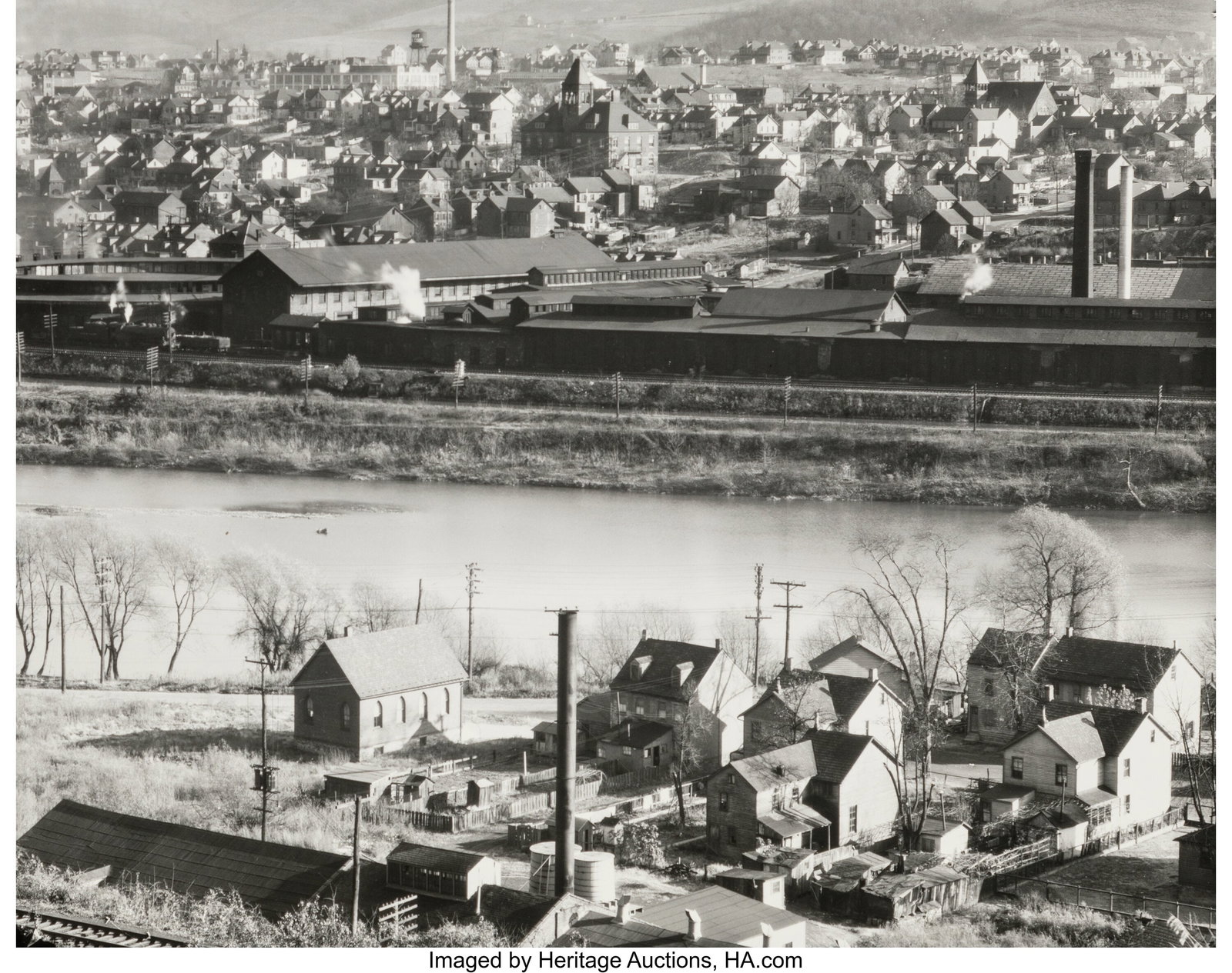 Walker Evans (American, 1903-1975) View of Easto: Walker Evans (American, 1903-1975) View of Easton, Pennsylvania, 1936 Gelatin silver print, printed later 7-5/8 x 9-3/4 inches (19.4 x 24.8