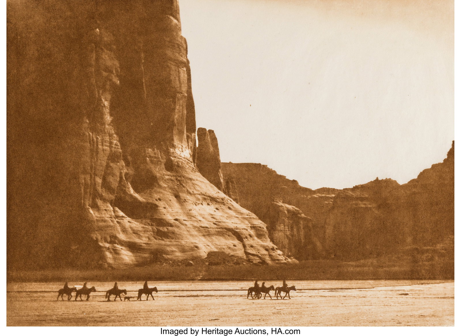 Edward Sheriff Curtis (American, 1868-1952) Cañ: Edward Sheriff Curtis (American, 1868-1952) Cañon de Chelly - Navajo, 1904 Photogravure on tissue 11-1/4 x 15-1/2 inches (28.6 x 39.4 cm) &
