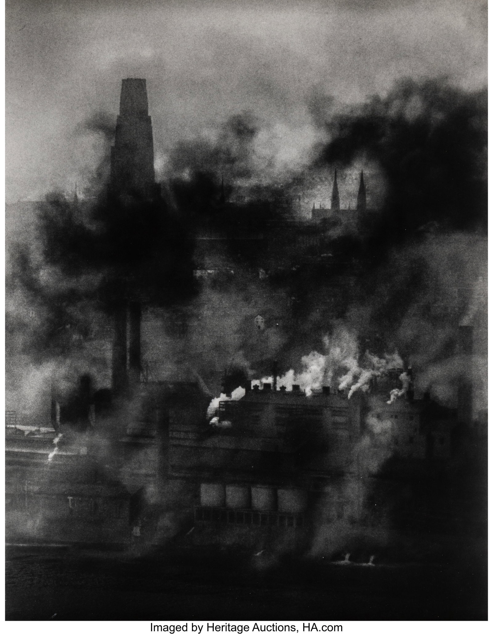 W. Eugene Smith (American, 1918-1978) Smoky City: W. Eugene Smith (American, 1918-1978) Smoky City (Pittsburgh), 1955 Oversized gelatin silver print 22-1/4 x 17-1/4 inches (56.5 x 43.8