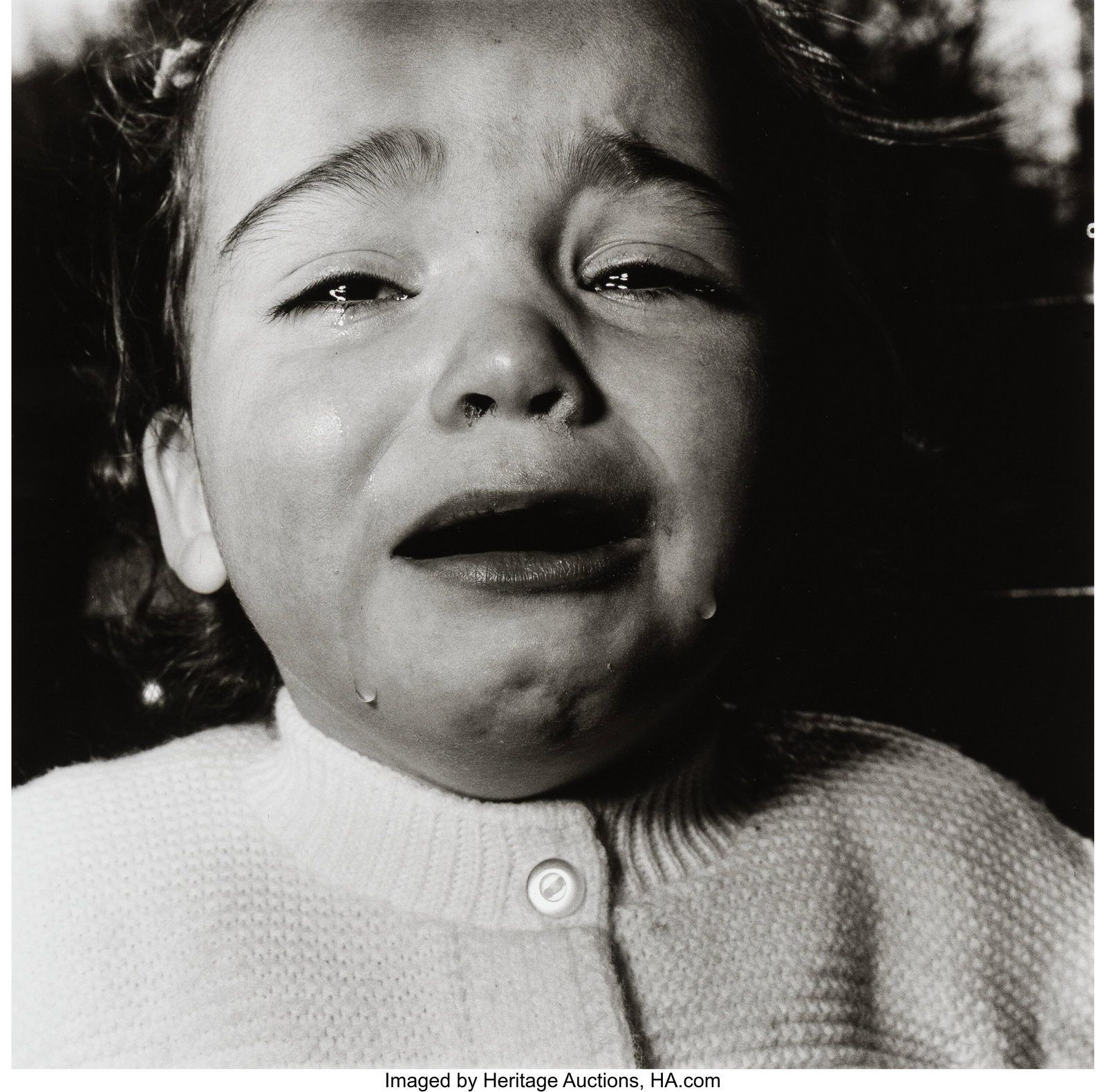 Diane Arbus (American, 1923-1971) A Crying Child: Diane Arbus (American, 1923-1971) A Crying Child, New Jersey, 1967 Gelatin silver print, printed later by Neil Selkirk 14-1/2 x 14-1/2 inches (36.