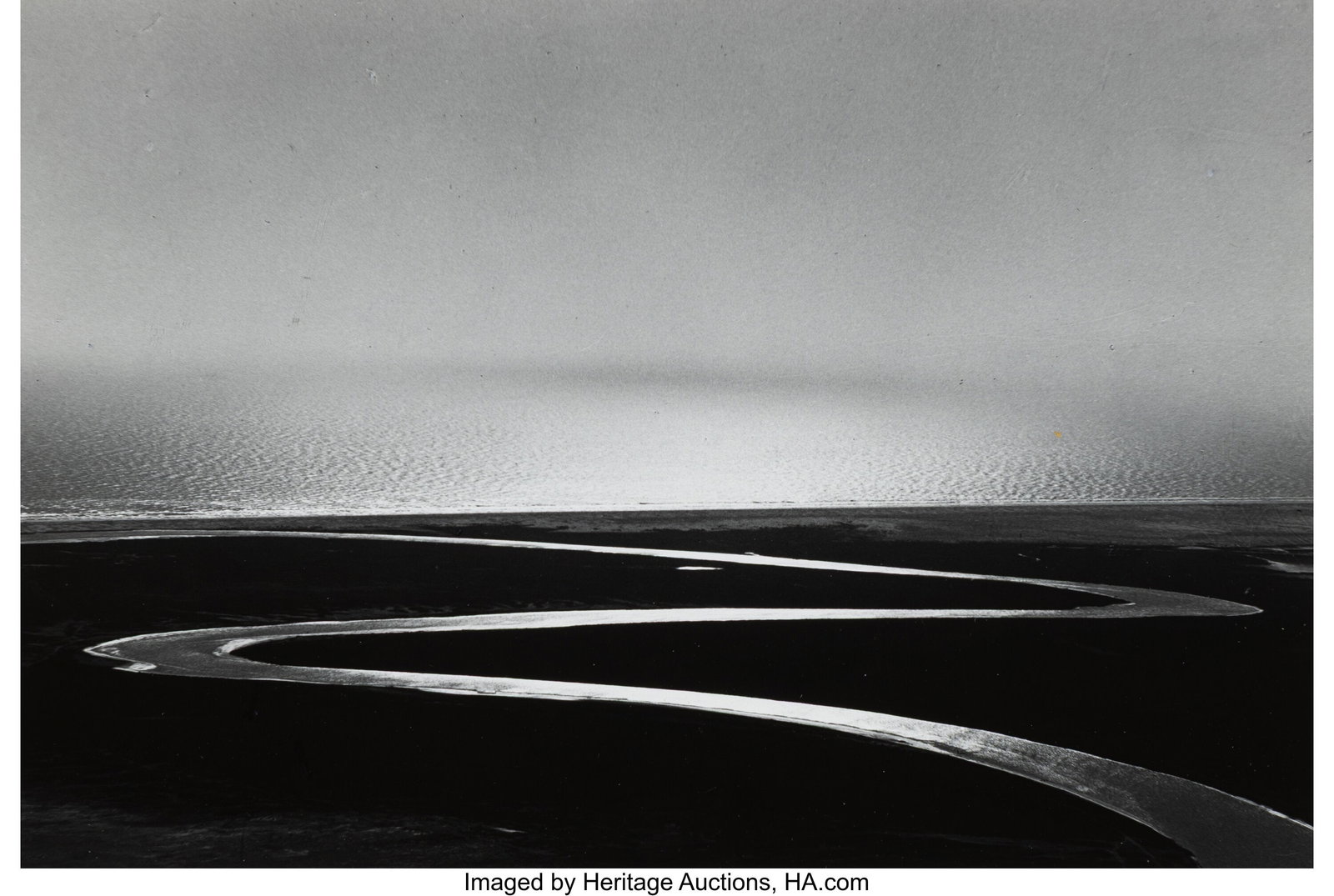 Laura Gilpin (American, 1891-1979) The Rio Grand: Laura Gilpin (American, 1891-1979) The Rio Grande Yields to its Surplus to the Sea, 1946 Gelatin silver print, ferrotyped, printed later 6-1/4 x 9-1/4 inches 