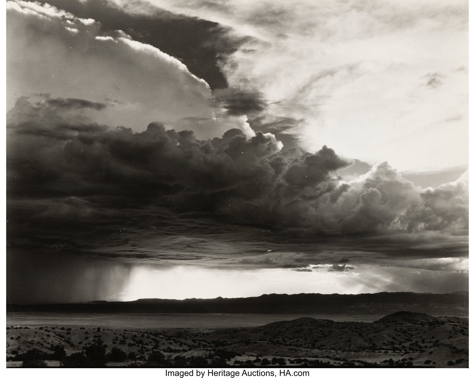 Laura Gilpin (American, 1891-1979) Storm from La: Laura Gilpin (American, 1891-1979) Storm from La Bajada, 1945 Gelatin silver print, printed later 7-5/8 x 9-5/8 inches (19.4 x 24.4 cm) &lpa