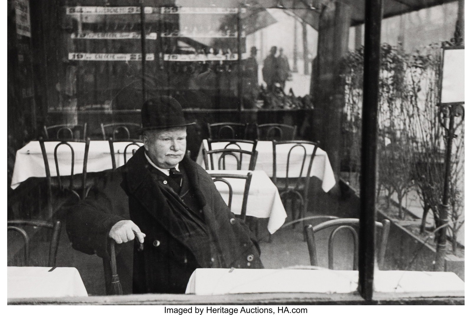 Henri Cartier-Bresson (French, 1908-2004) Man at: Henri Cartier-Bresson (French, 1908-2004) Man at Café, 1940s Gelatin silver print, printed later 7 x 10-1/8 inches (17.8 x 25.7 cm) &lpar