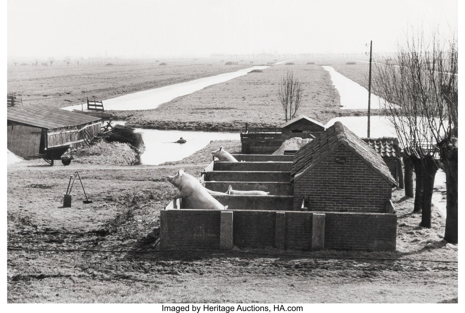 Henri Cartier-Bresson (French, 1908-2004) Near G: Henri Cartier-Bresson (French, 1908-2004) Near Gouda, Netherlands, 1956 Gelatin silver print, printed later 9-1/2 x 14-1/4 inches (24.1 x 36&perio