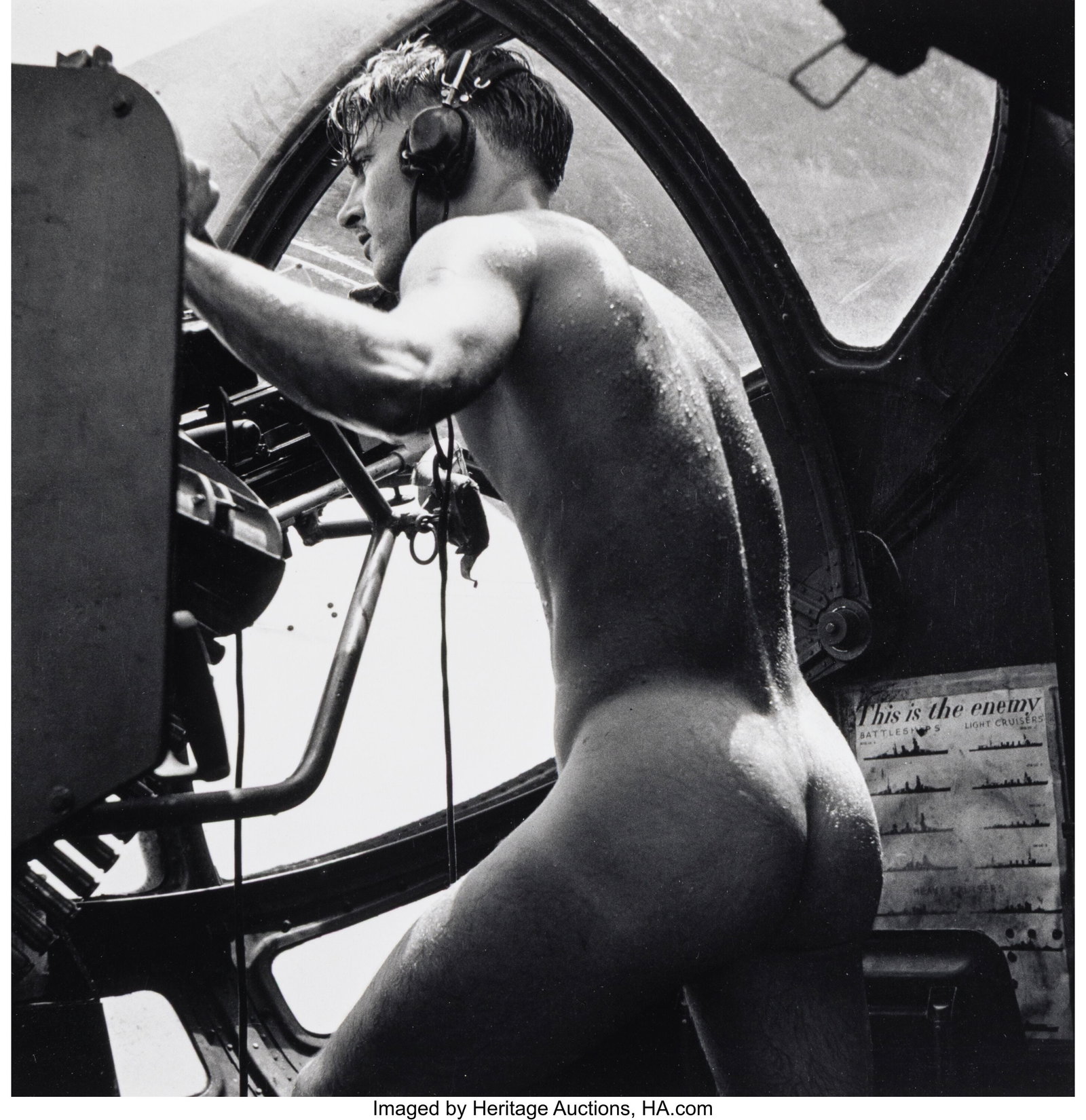 Horace Bristol (American, 1909-1997) PBY Blister: Horace Bristol (American, 1909-1997) PBY Blister Gunner, 1944 Gelatin silver print, printed later 10-1/8 x 9-7/8 inches (25.7 x 25.1 cm) &lp