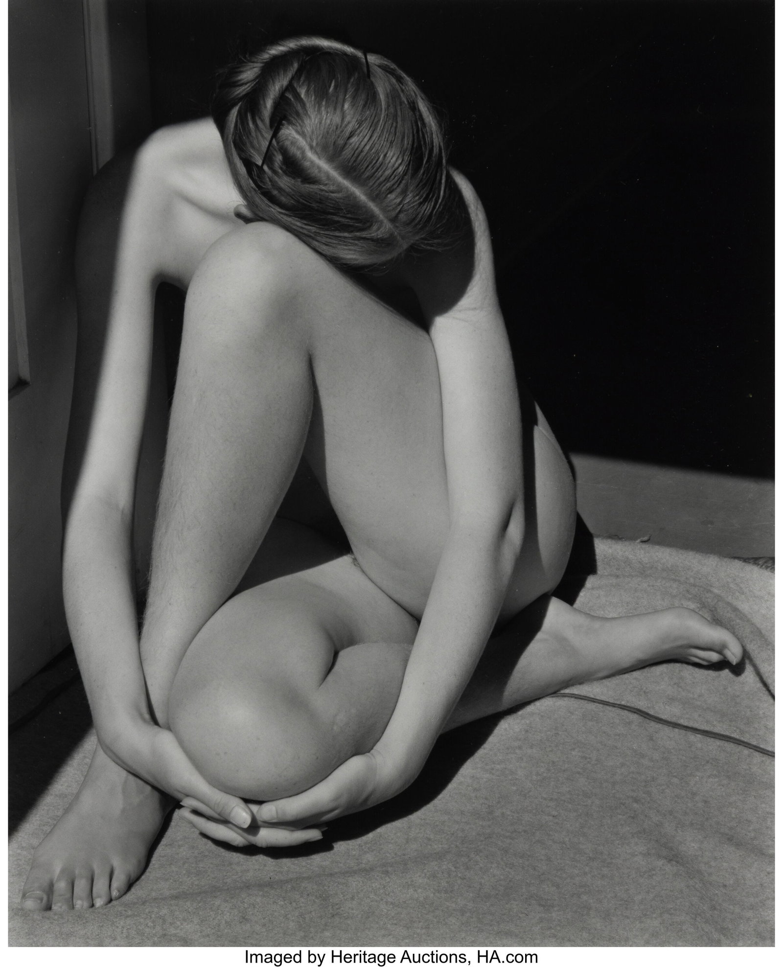 Edward Weston (American, 1886-1958) Nude, 1936 G: Edward Weston (American, 1886-1958) Nude, 1936 Gelatin silver print, printed later by Cole Weston 9-1/4 x 7-1/2 inches (23.5 x 19.1 cm) &lpa