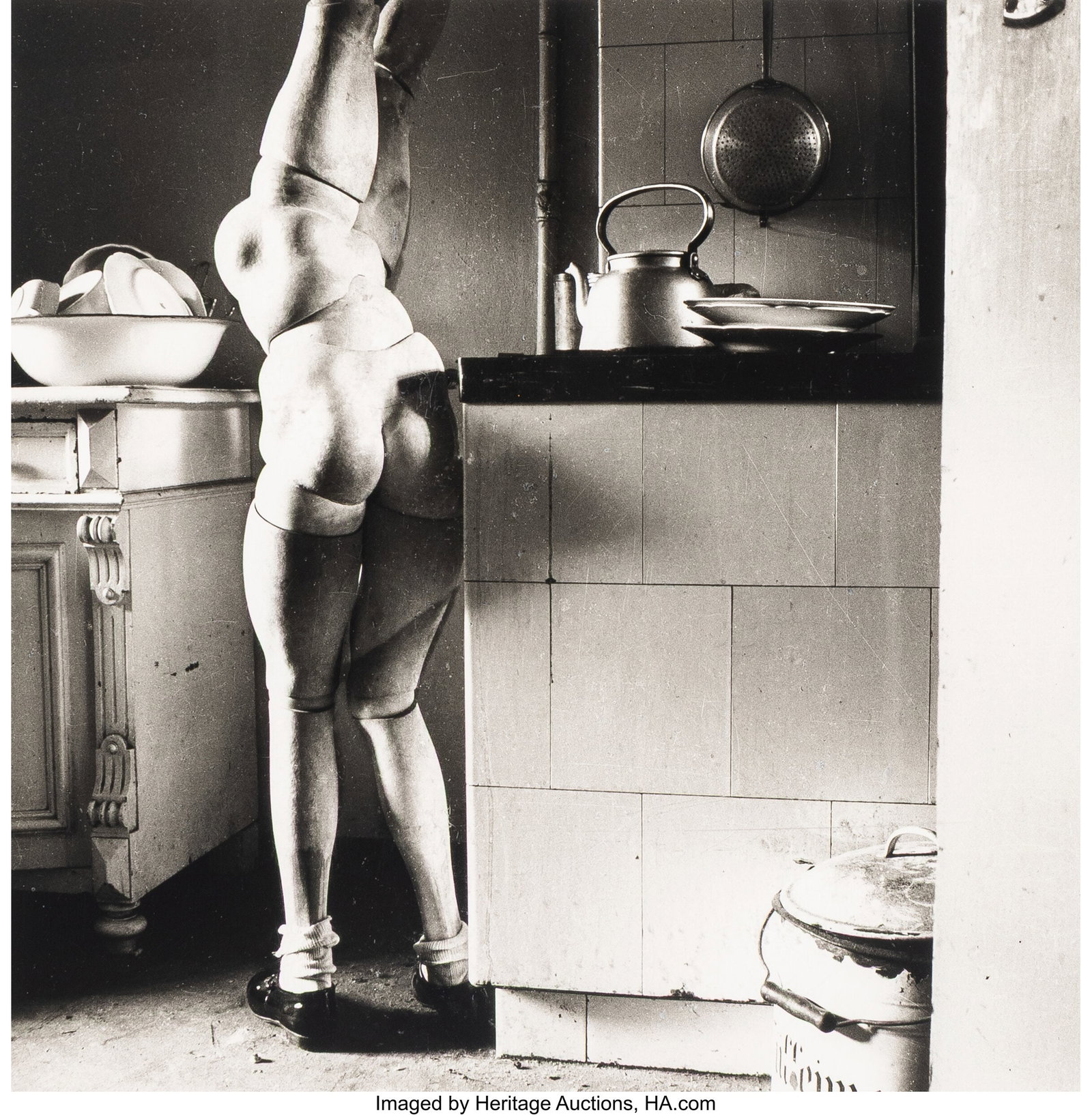 Hans Bellmer (German, 1902-1975) Doll (in Kitche: Hans Bellmer (German, 1902-1975) Doll (in Kitchen), circa 1935 Gelatin silver print on Agfa paper, printed later 10-1/4 x 10-1/4 inches (26.0 