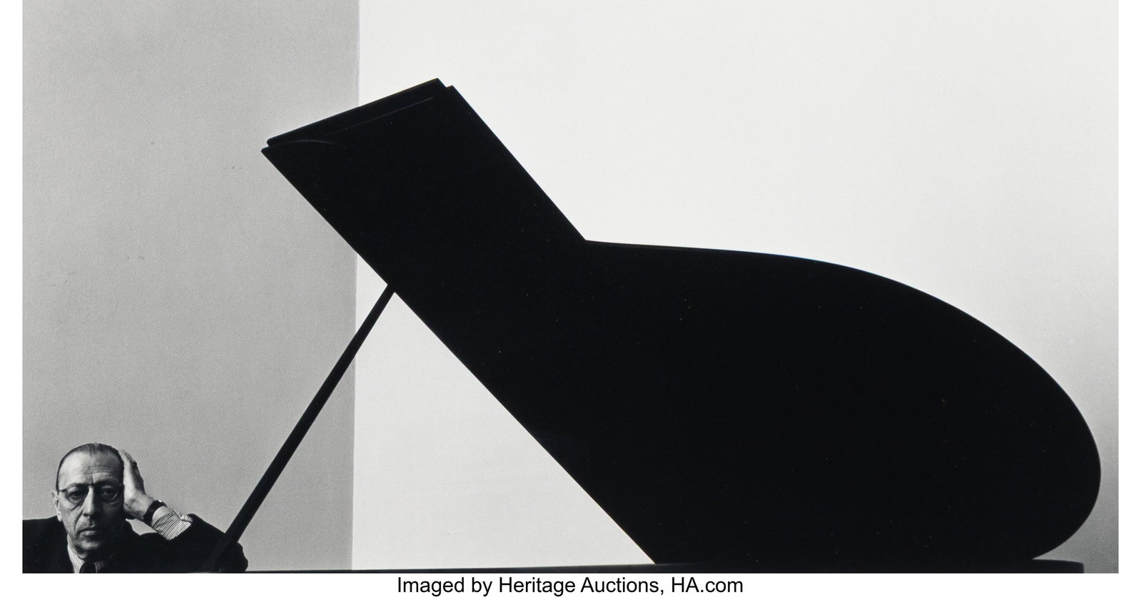 Arnold Newman (American, 1918-2006) Igor Stravin: Arnold Newman (American, 1918-2006) Igor Stravinsky, 1946 Gelatin silver print, printed later 10-1/8 x 18-3/4 inches (25.7 x 47.6 cm) (